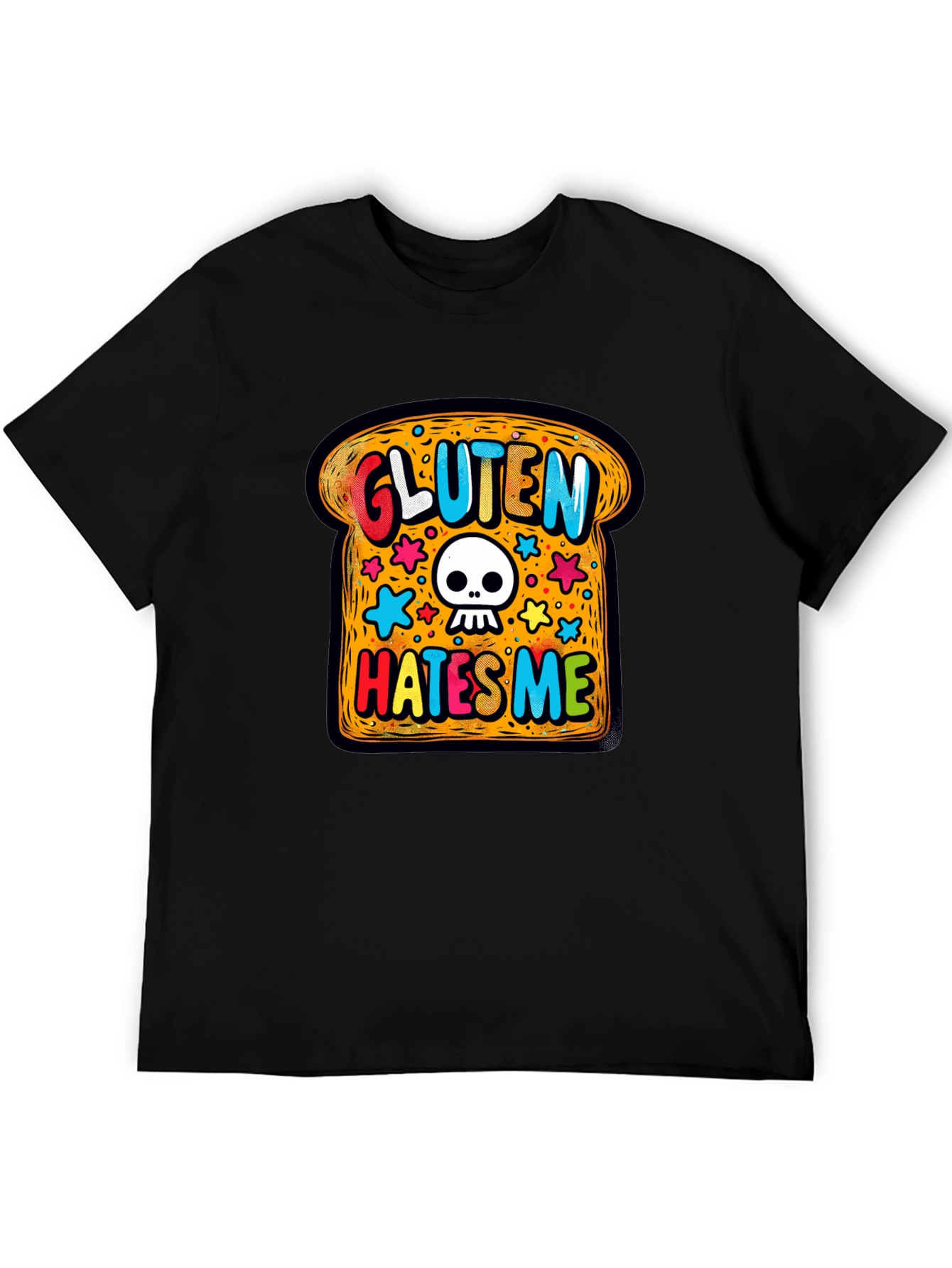 Gluten Hates Me T-Shirt - Novelty Graphic Tee