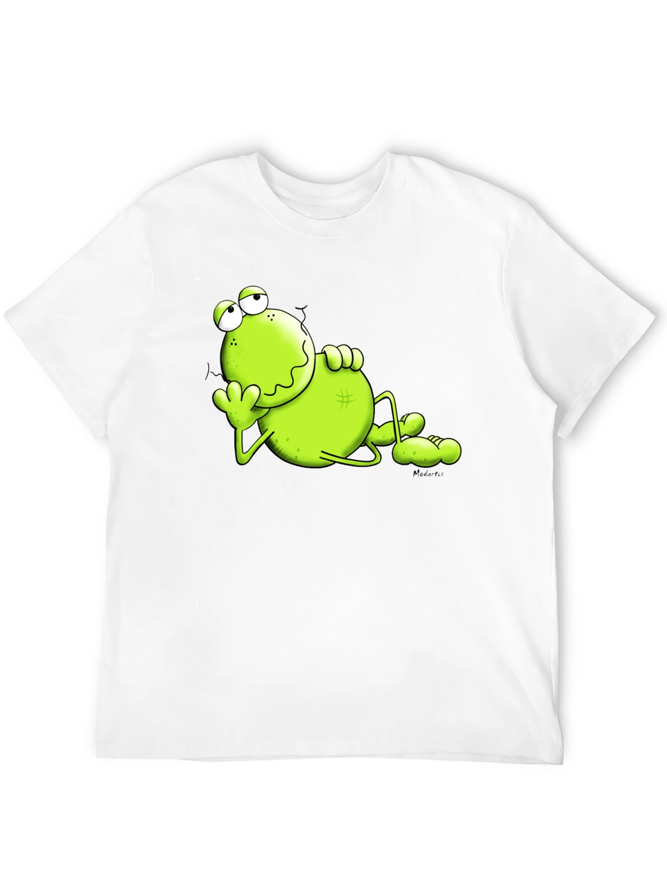 Lazy Frog Graphic Tee - Comfy Black T-Shirt