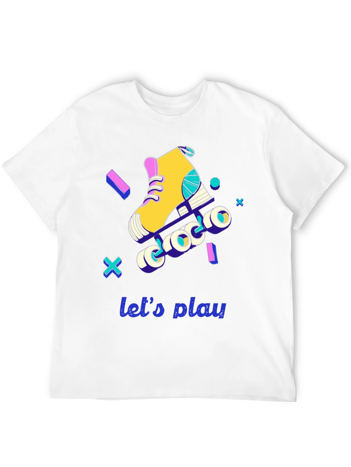 Retro Roller Skate Graphic Tee - Lets Play!