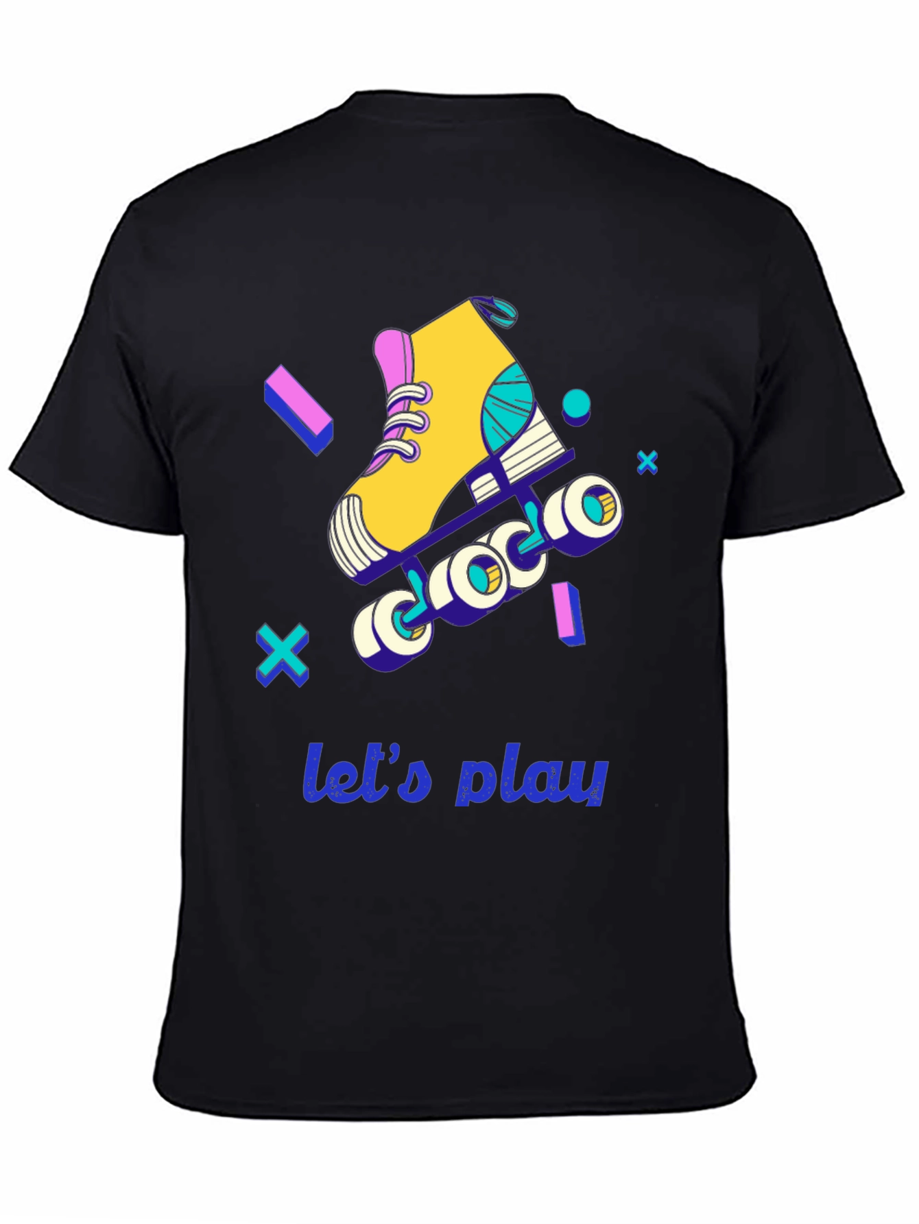 Retro Roller Skate Graphic Tee - Lets Play!