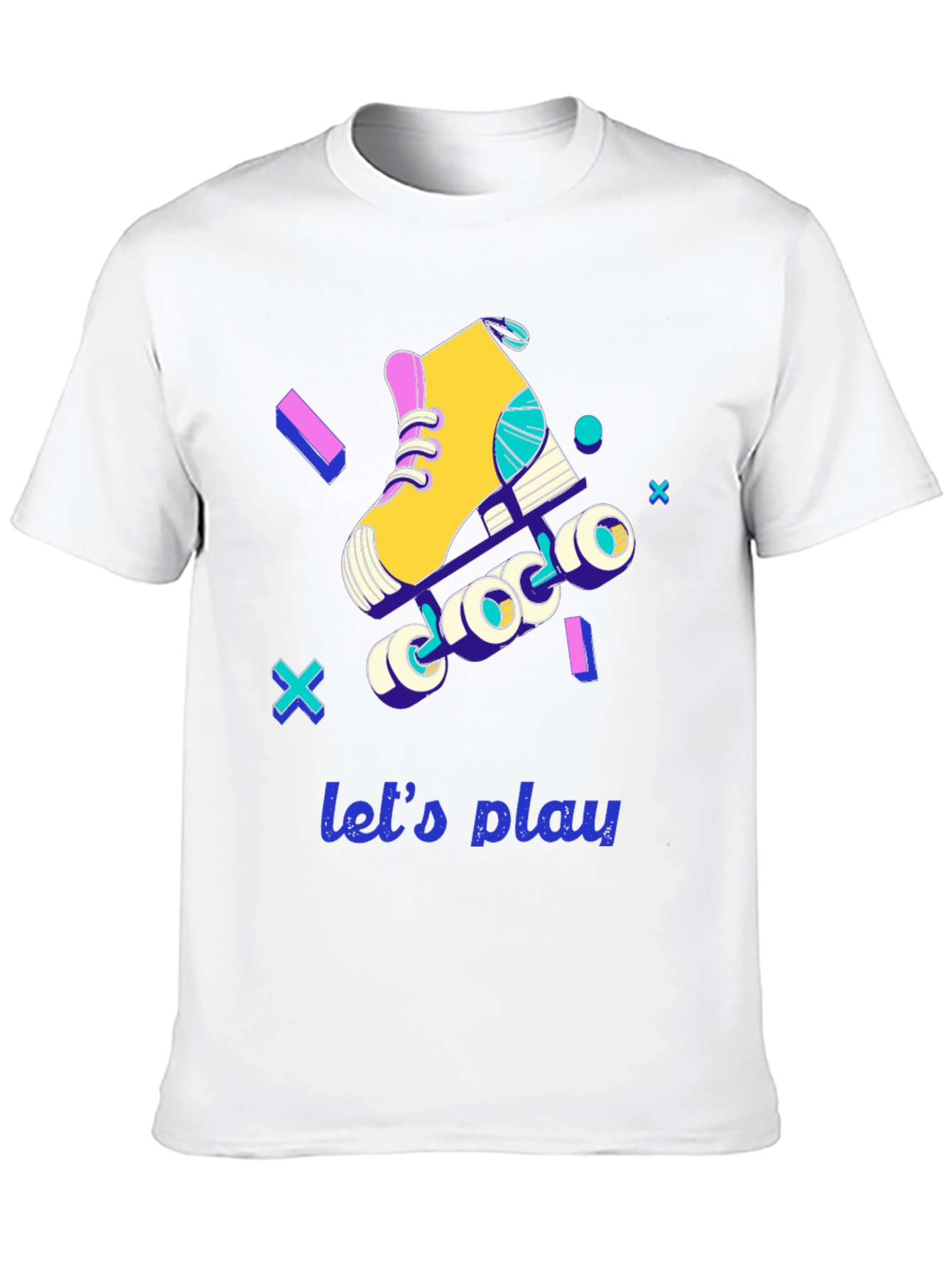 Retro Roller Skate Graphic Tee - Lets Play!