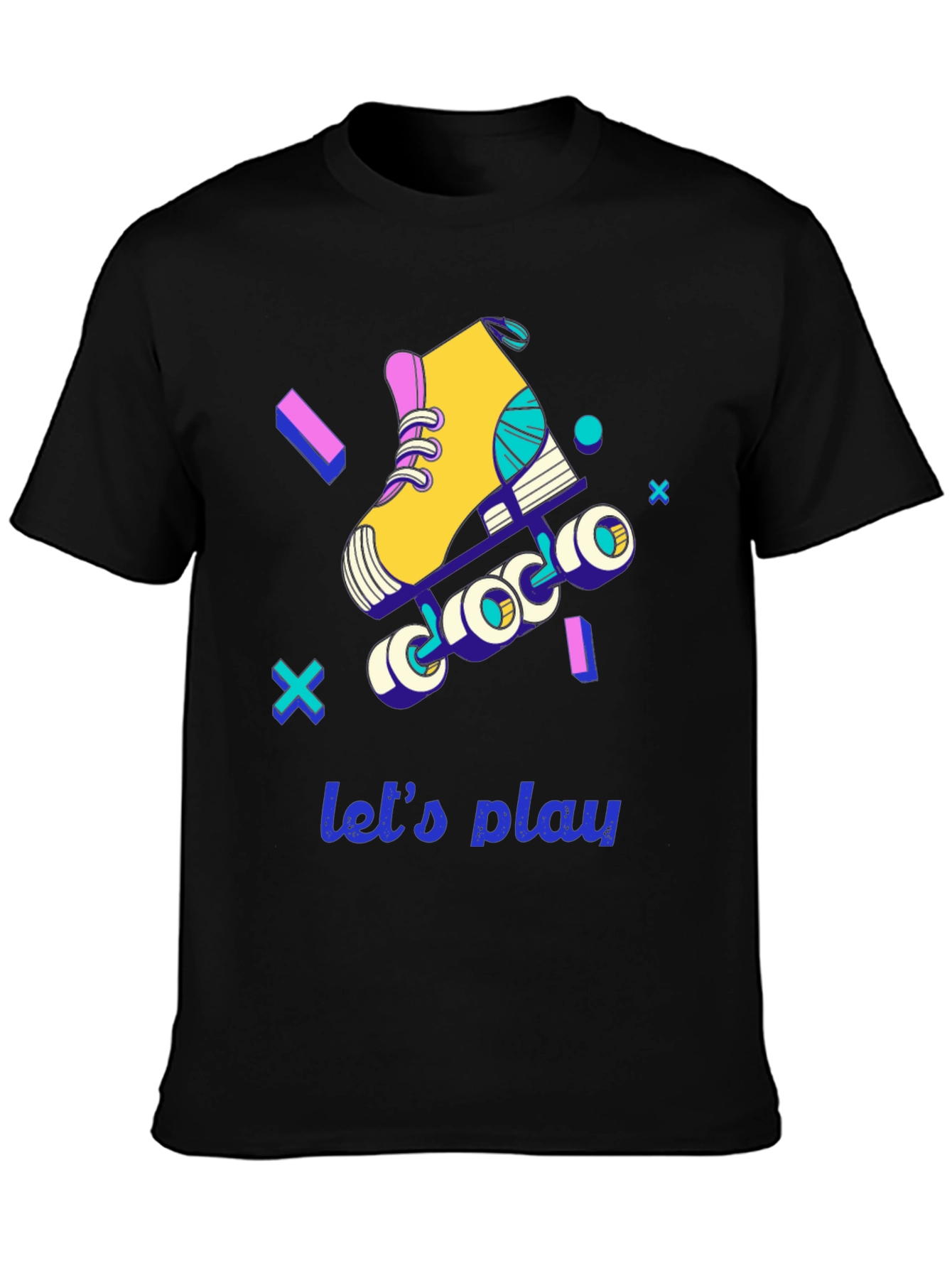 Retro Roller Skate Graphic Tee - Lets Play!