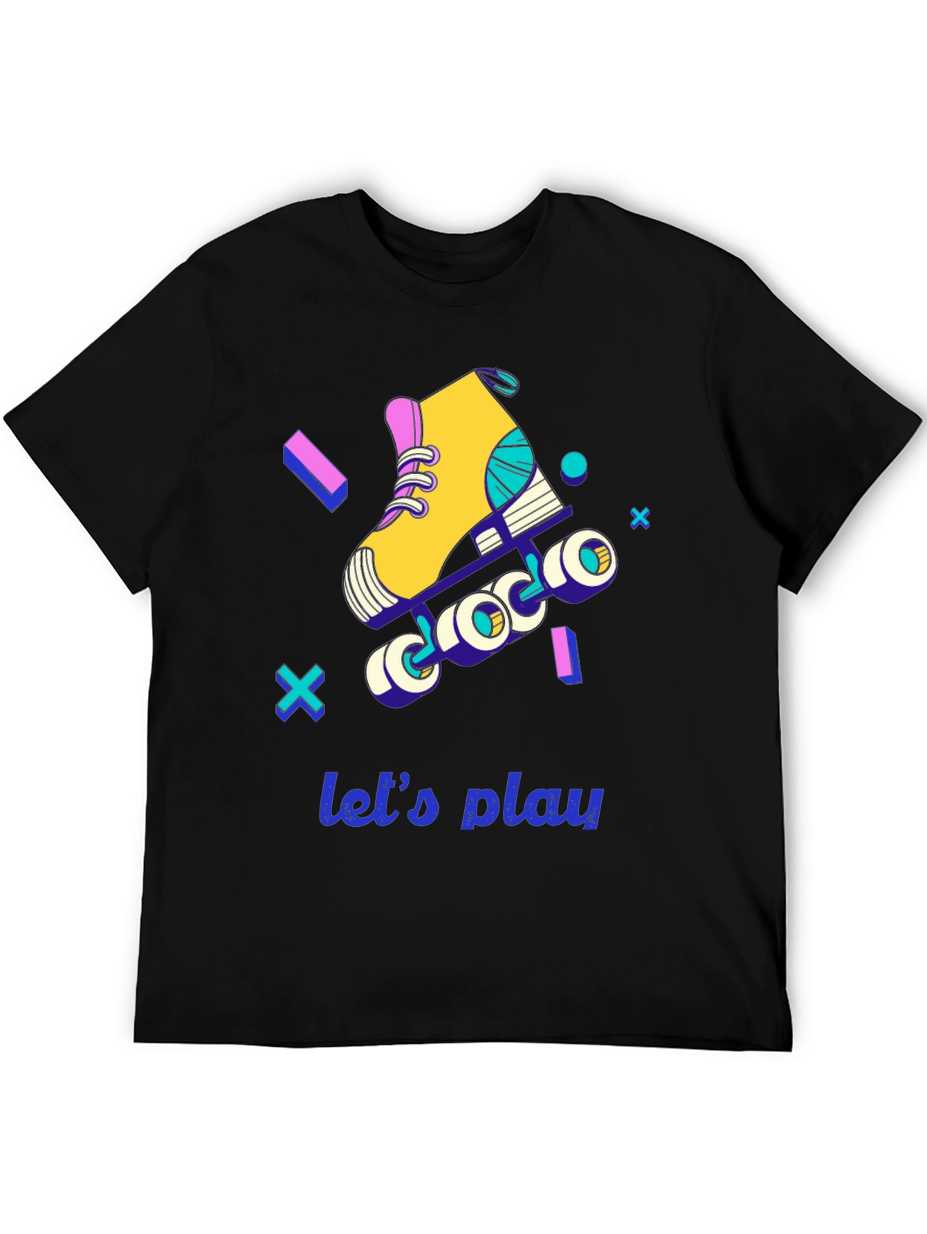 Retro Roller Skate Graphic Tee - Lets Play!