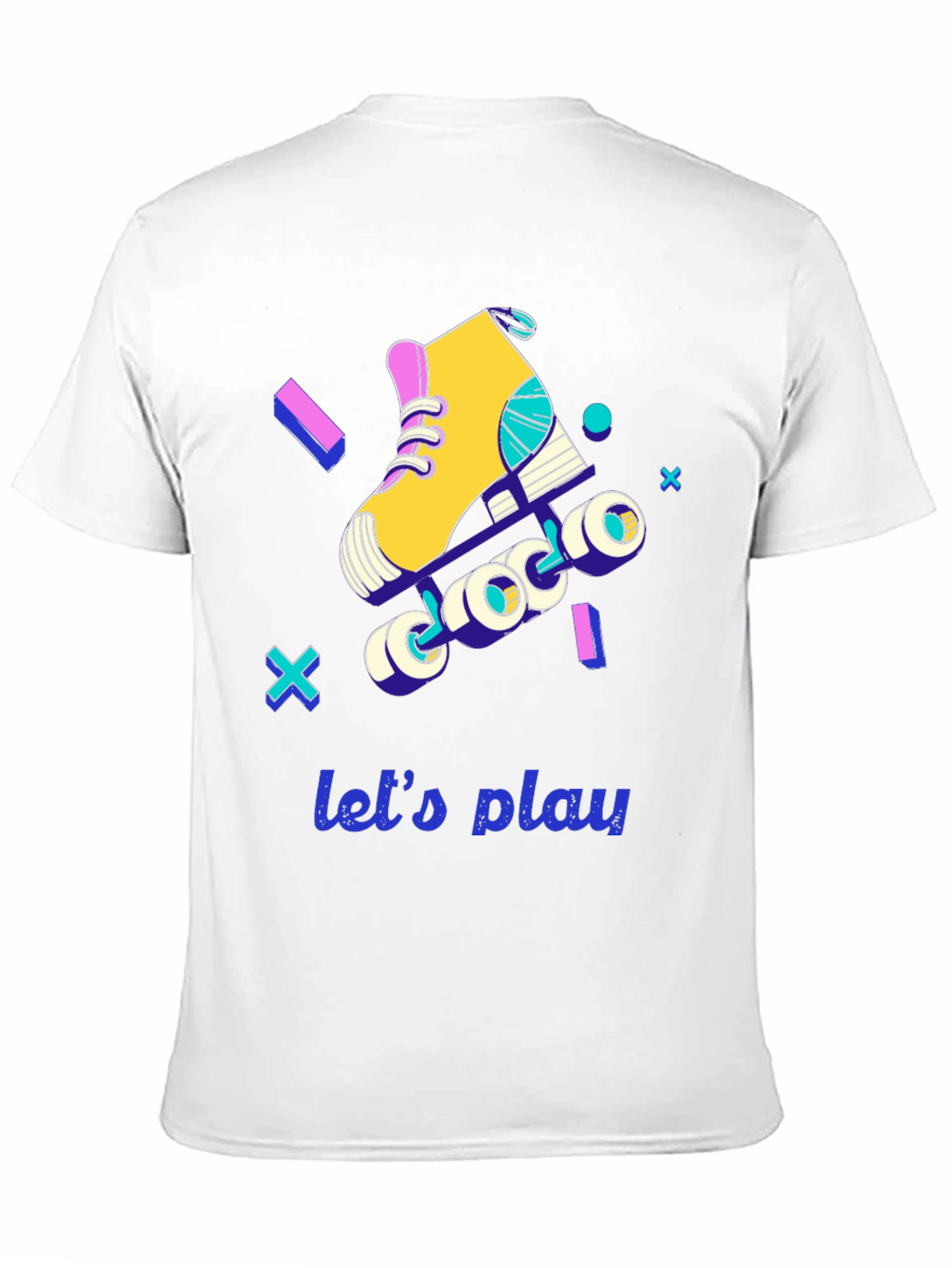 Retro Roller Skate Graphic Tee - Lets Play!