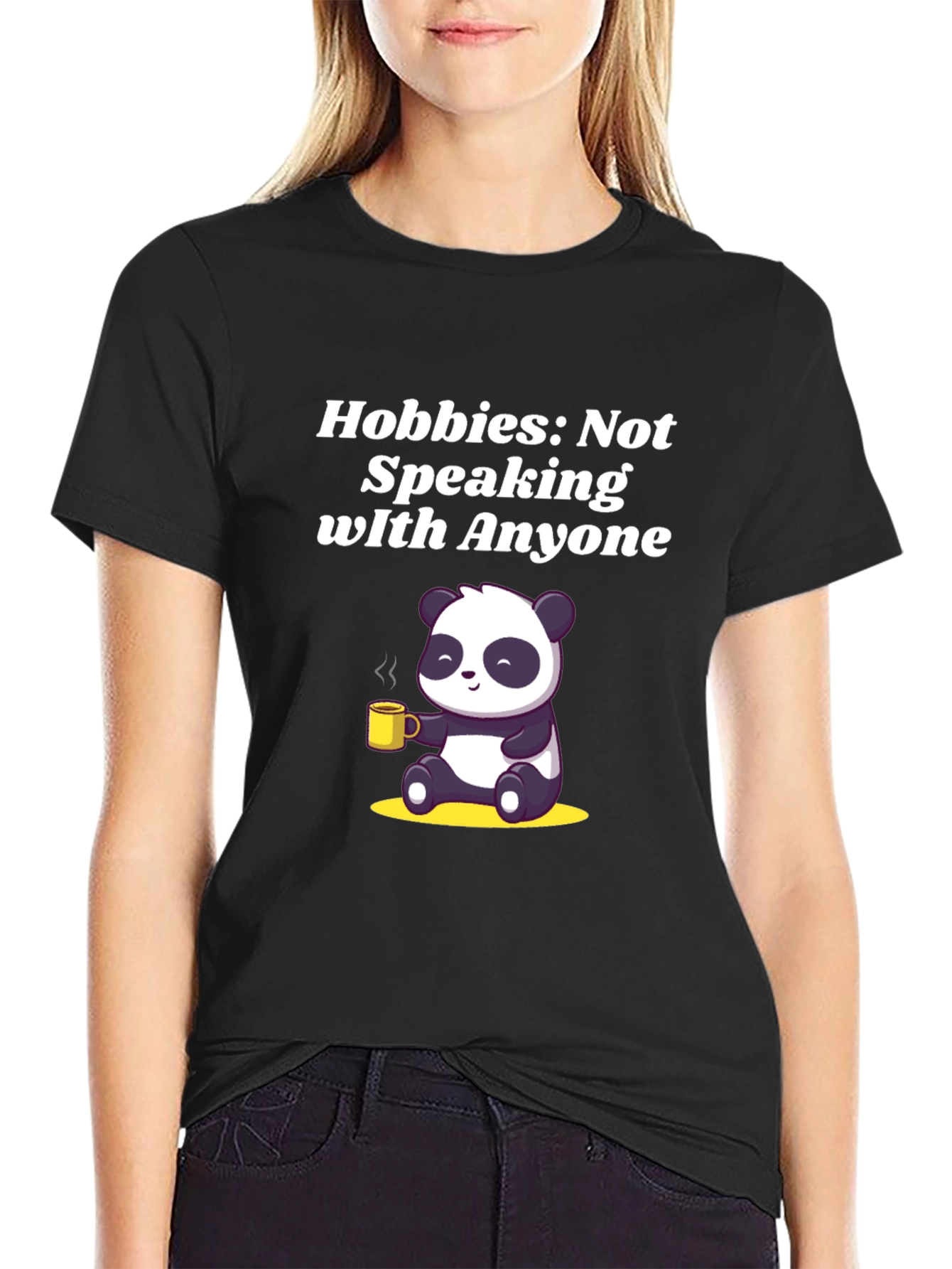 Hobbies: Not Speaking Panda T-Shirt