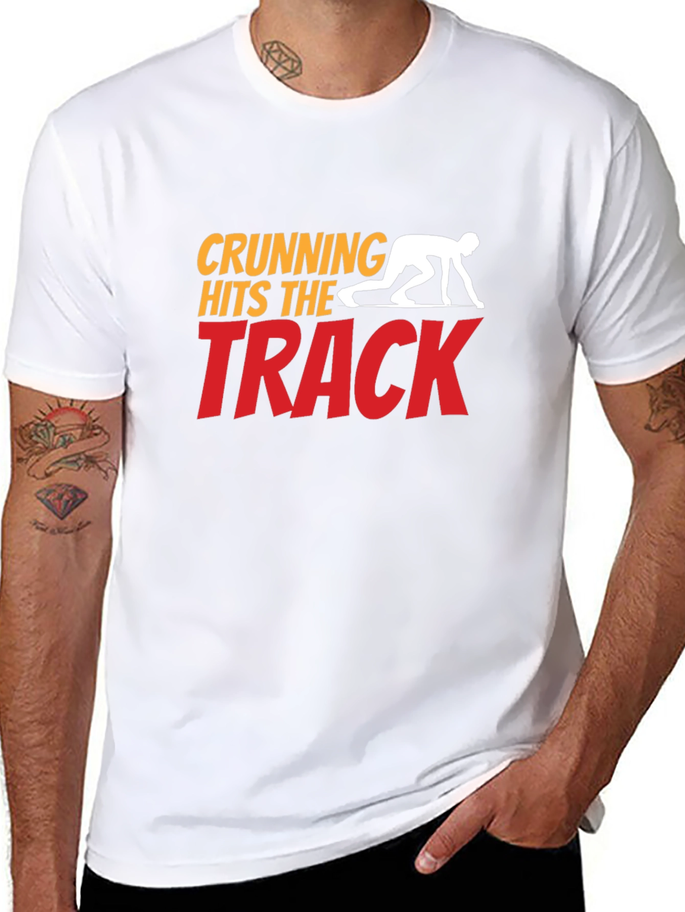 Crunning Hits the Track T-Shirt - Funny Running Tee