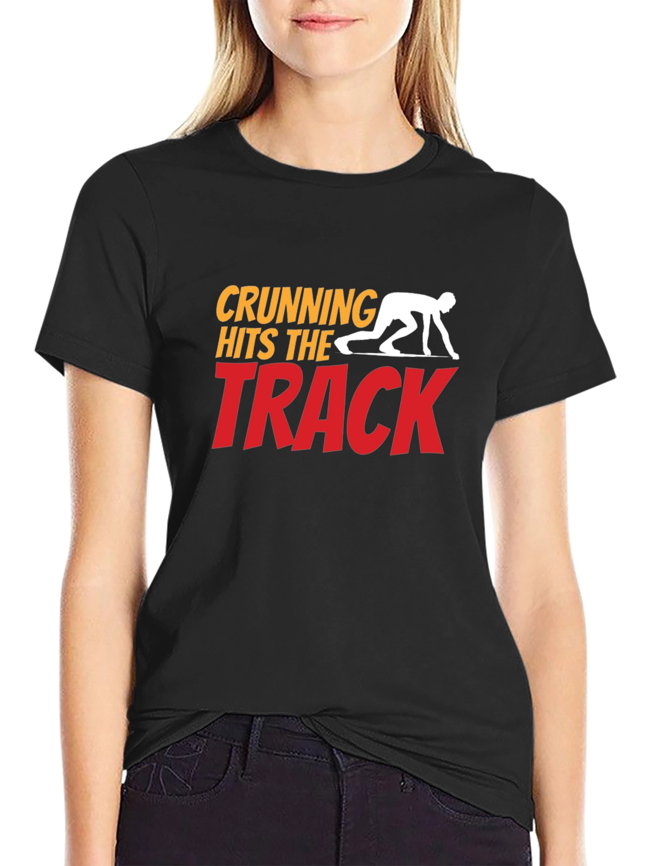 Crunning Hits the Track T-Shirt - Funny Running Tee