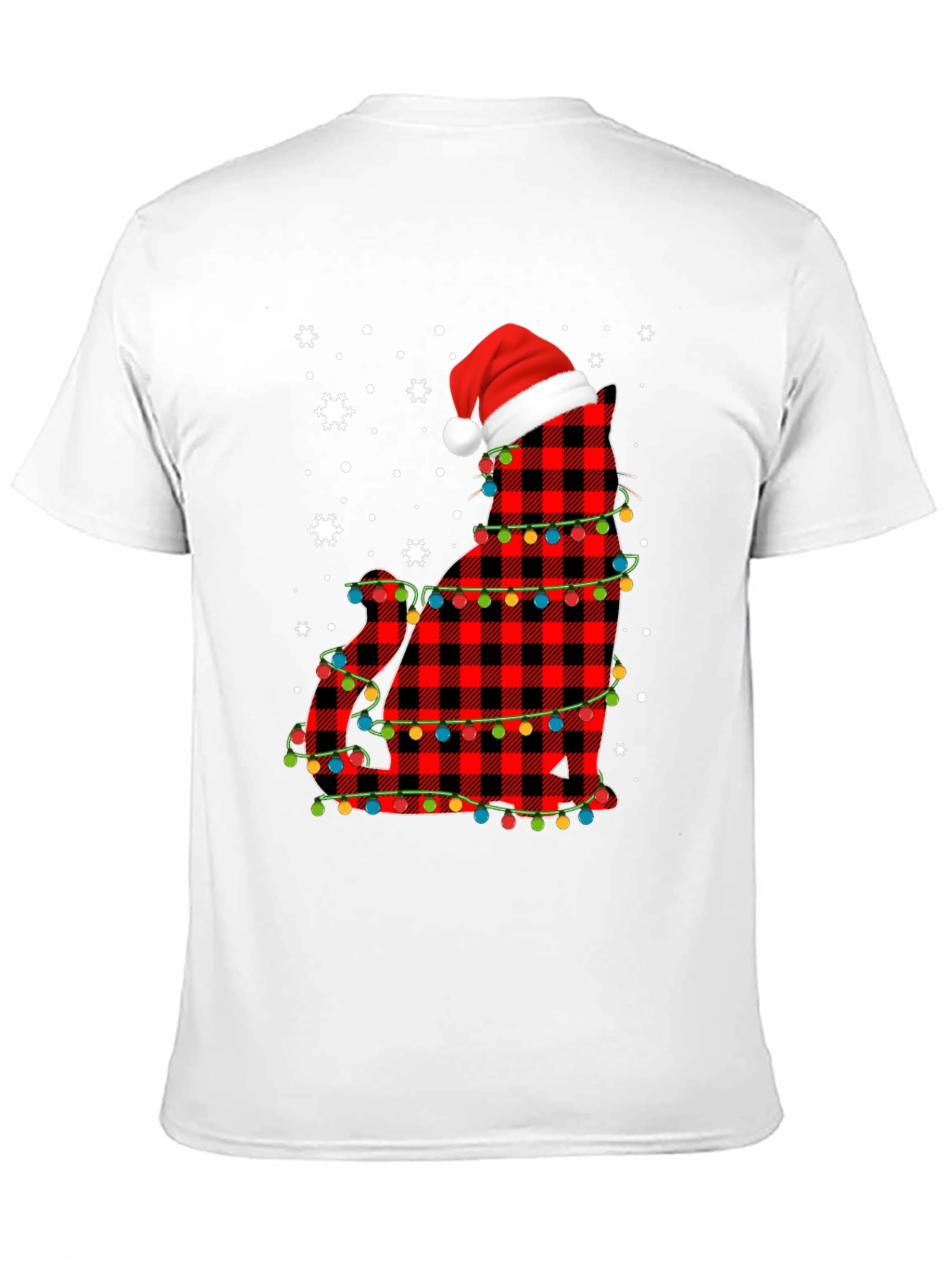Festive Cat Christmas Lights T-Shirt