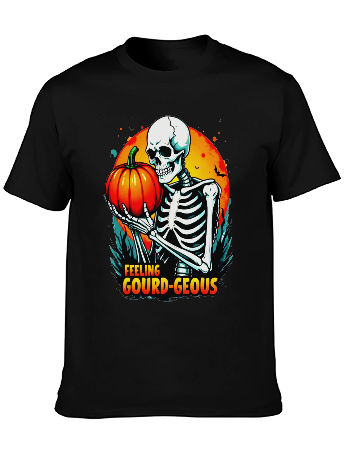 Feeling Gourd-Geous Halloween Skeleton T-Shirt