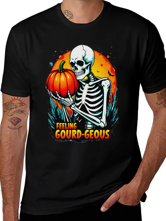 Feeling Gourd-Geous Halloween Skeleton T-Shirt