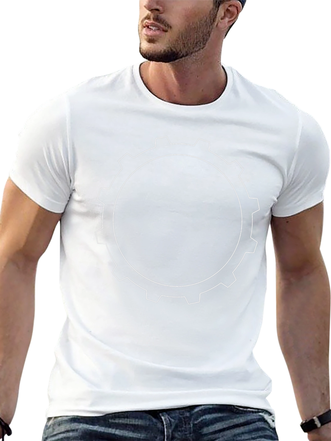 Gear Graphic Black T-Shirt - Mechanical Style