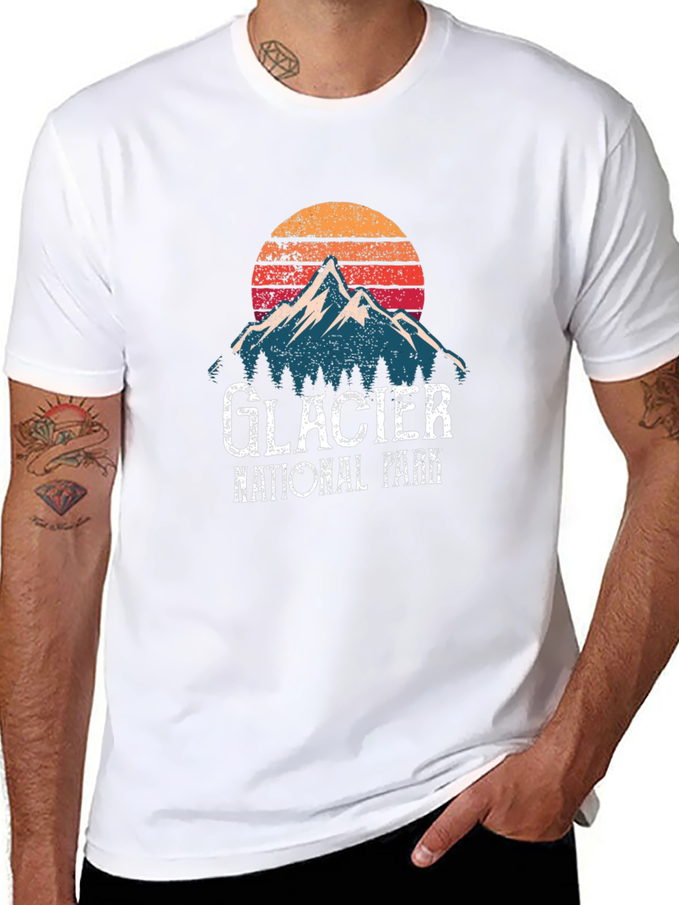 Glacier National Park Retro T-Shirt