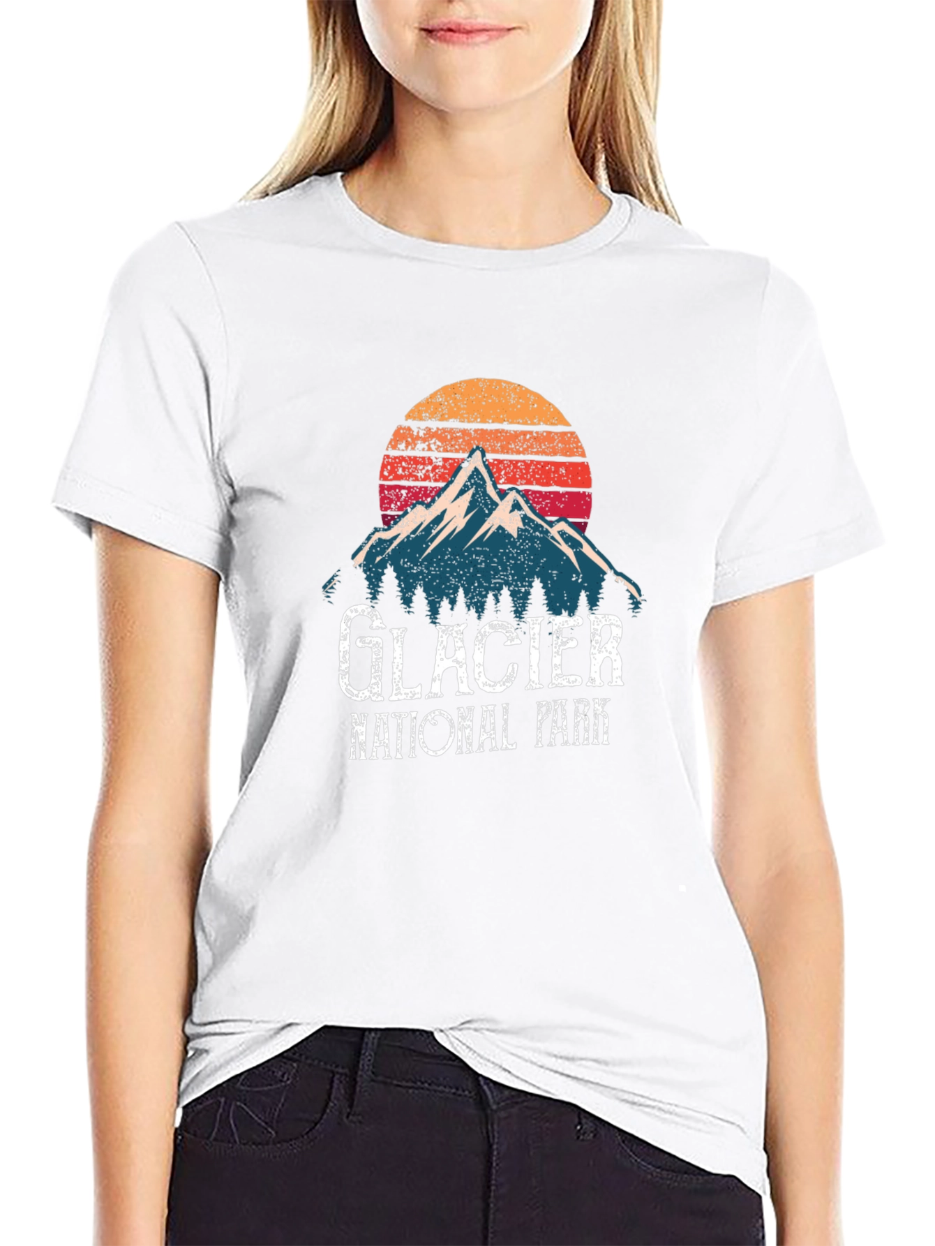 Glacier National Park Retro T-Shirt
