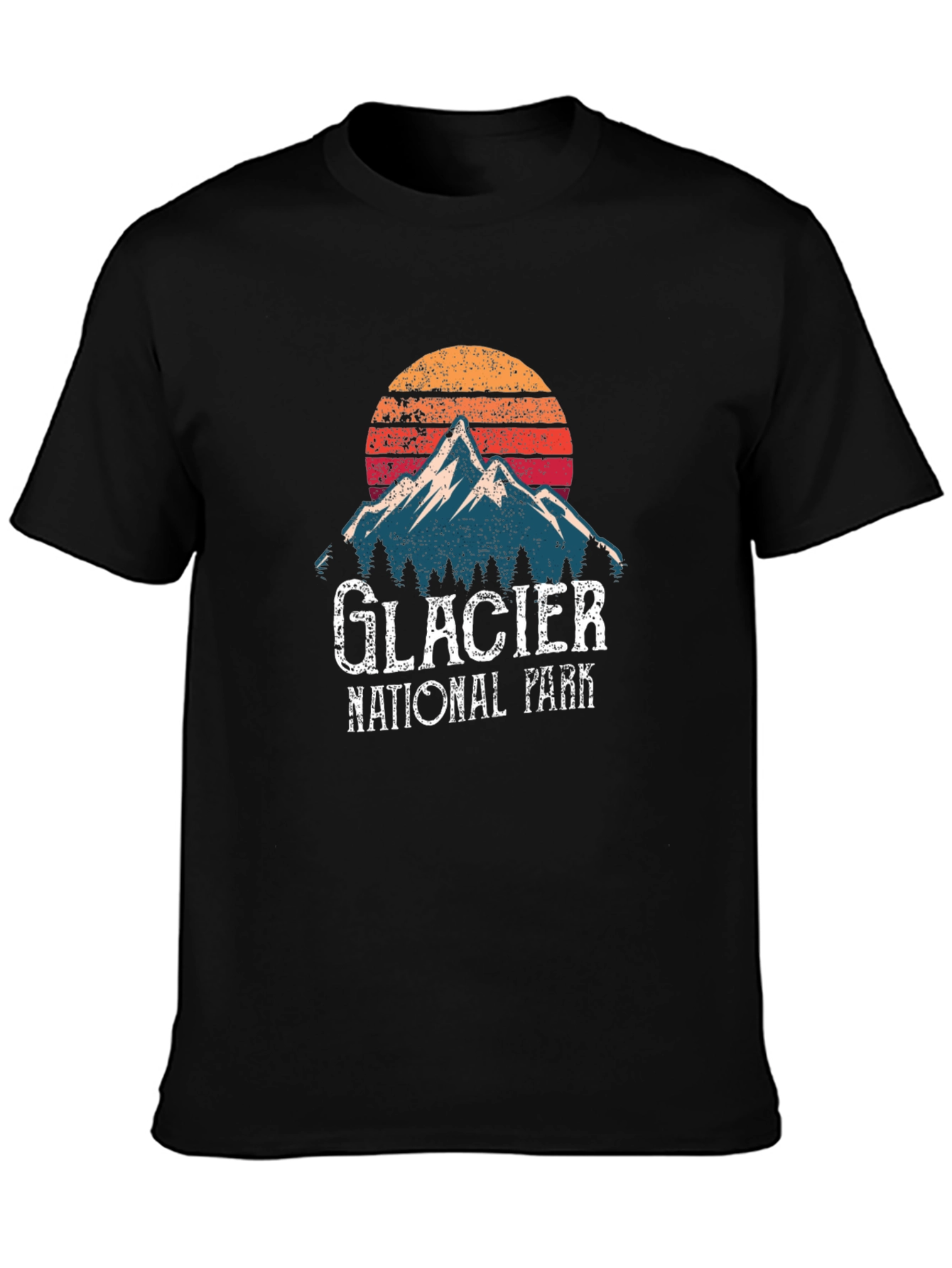 Glacier National Park Retro T-Shirt