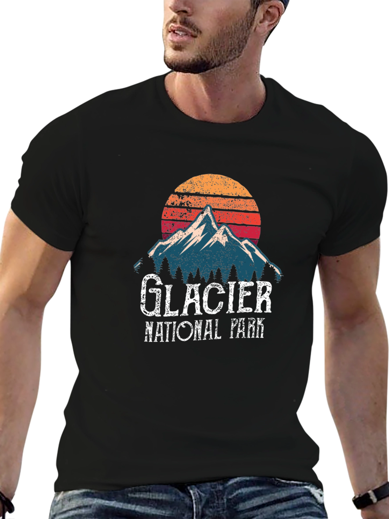 Glacier National Park Retro T-Shirt