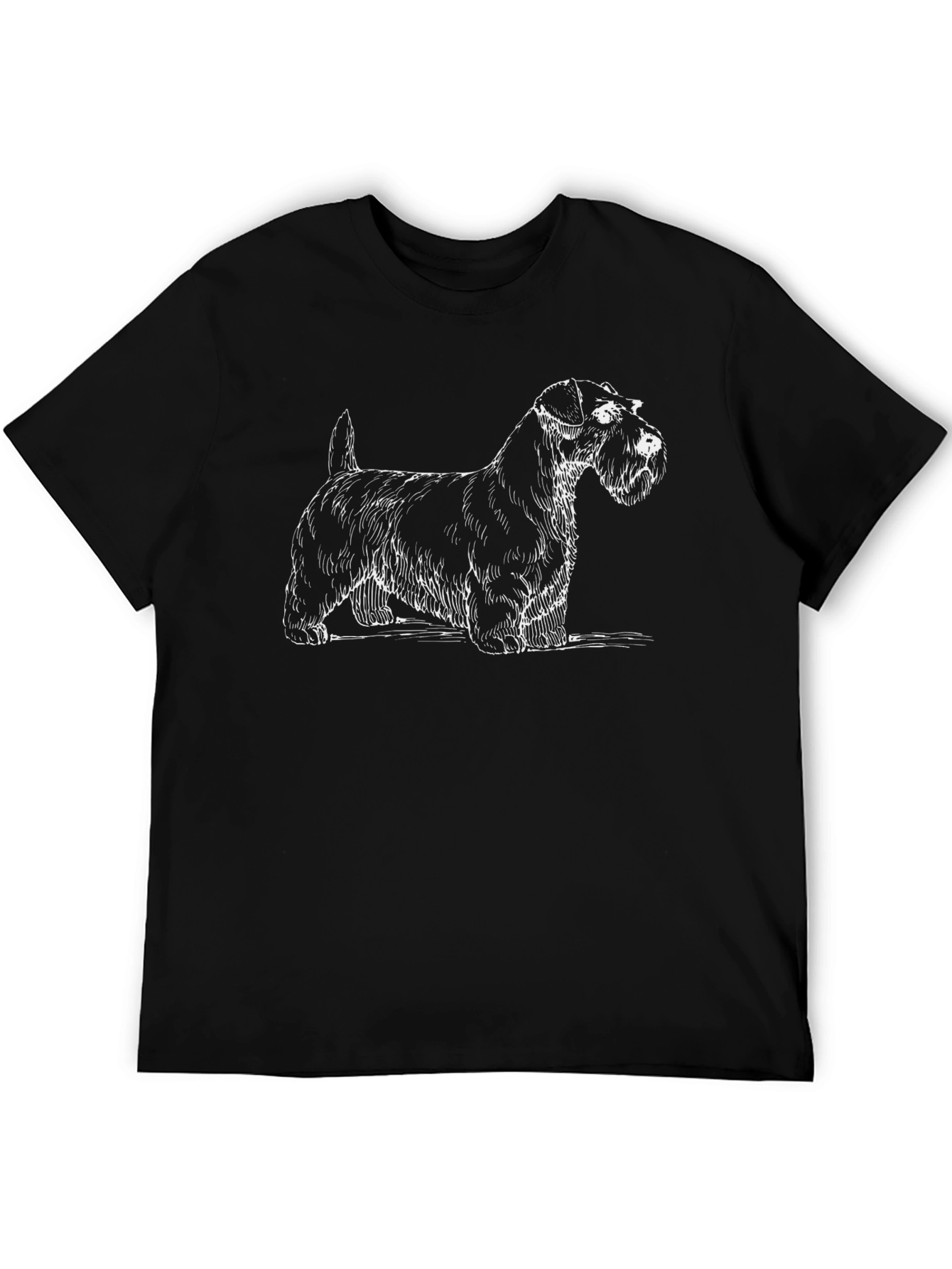 Scottish Terrier Graphic Tee - Black Cotton Casual Shirt