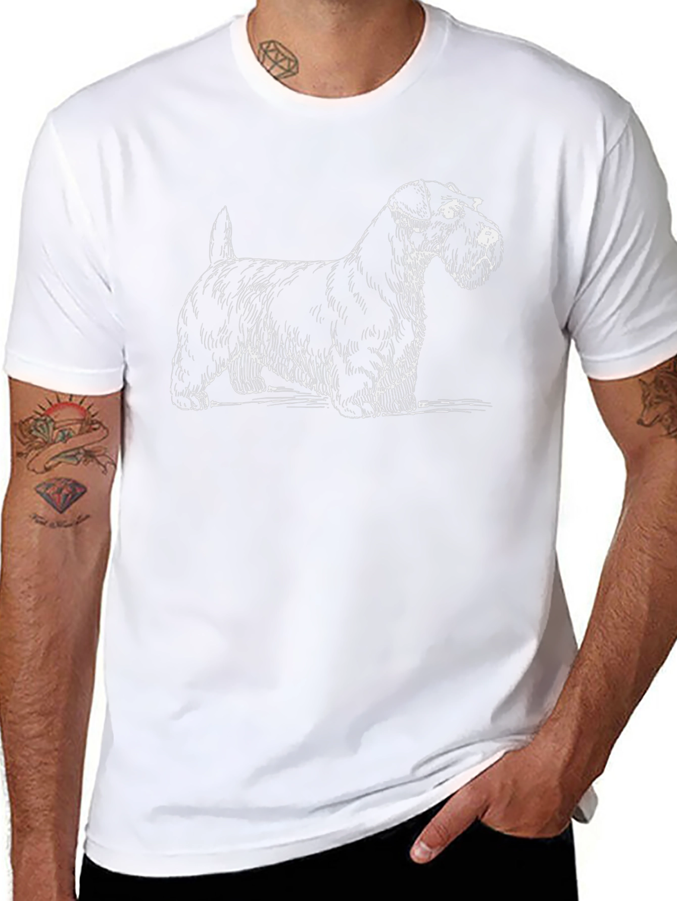 Scottish Terrier Graphic Tee - Black Cotton Casual Shirt