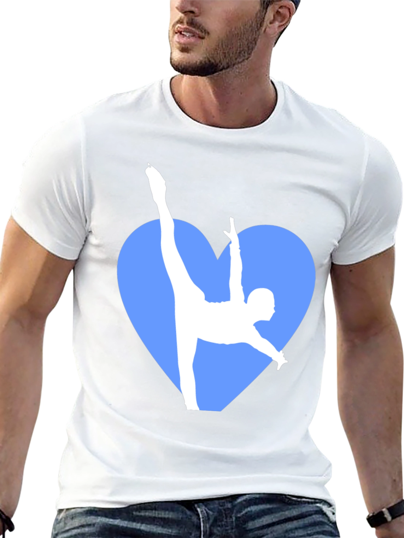Gymnastics Heart Graphic Tee - Black