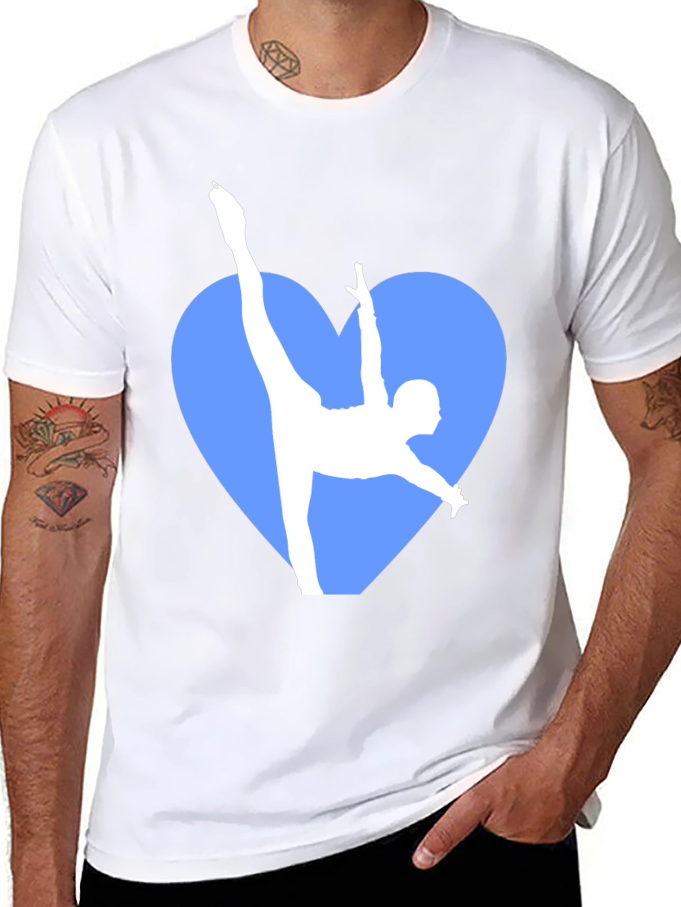 Gymnastics Heart Graphic Tee - Black