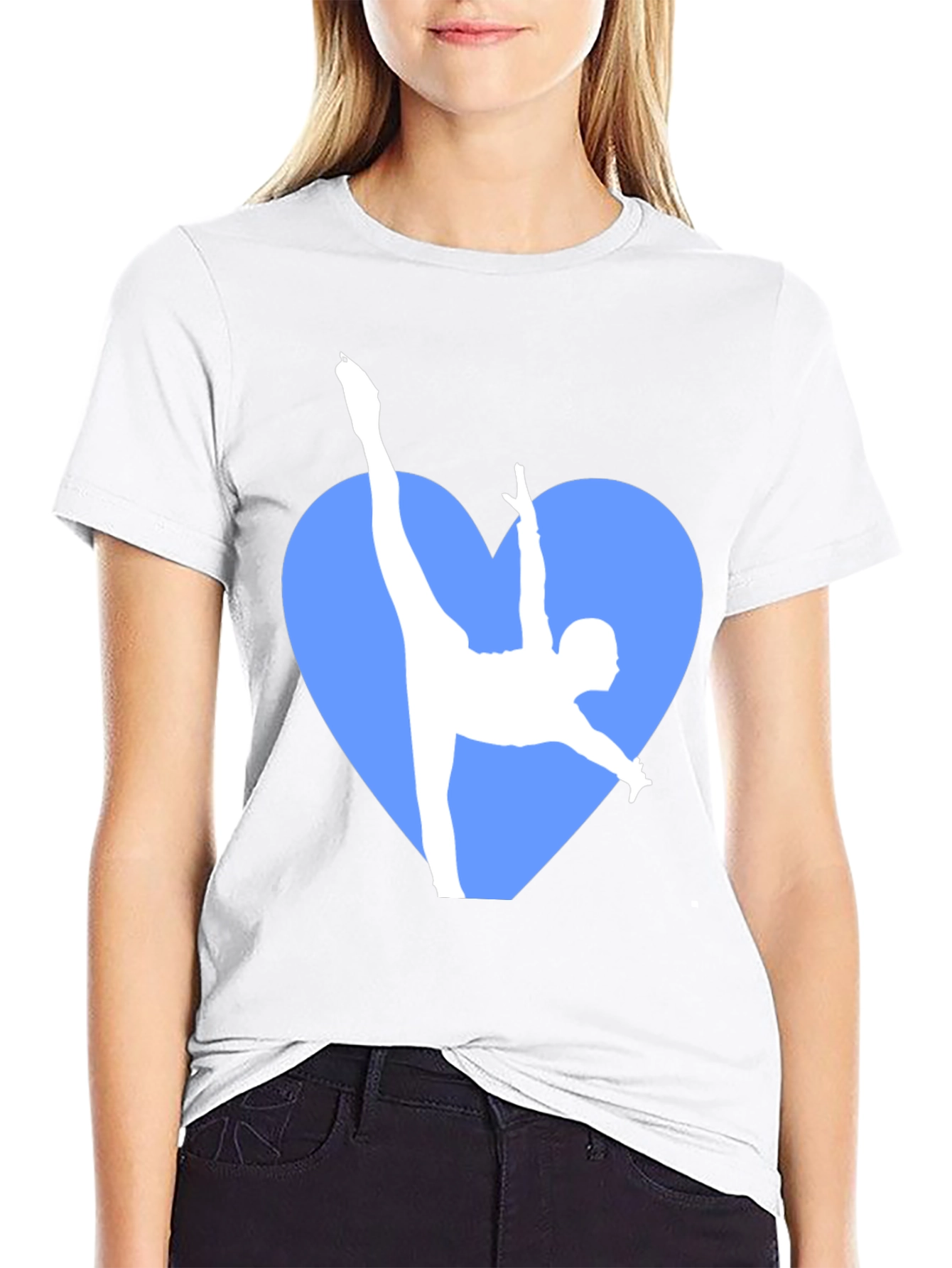 Gymnastics Heart Graphic Tee - Black