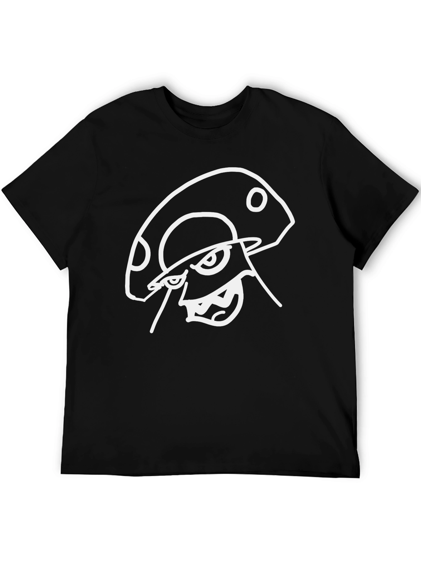 Cool Black T-Shirt with Mushroom Design