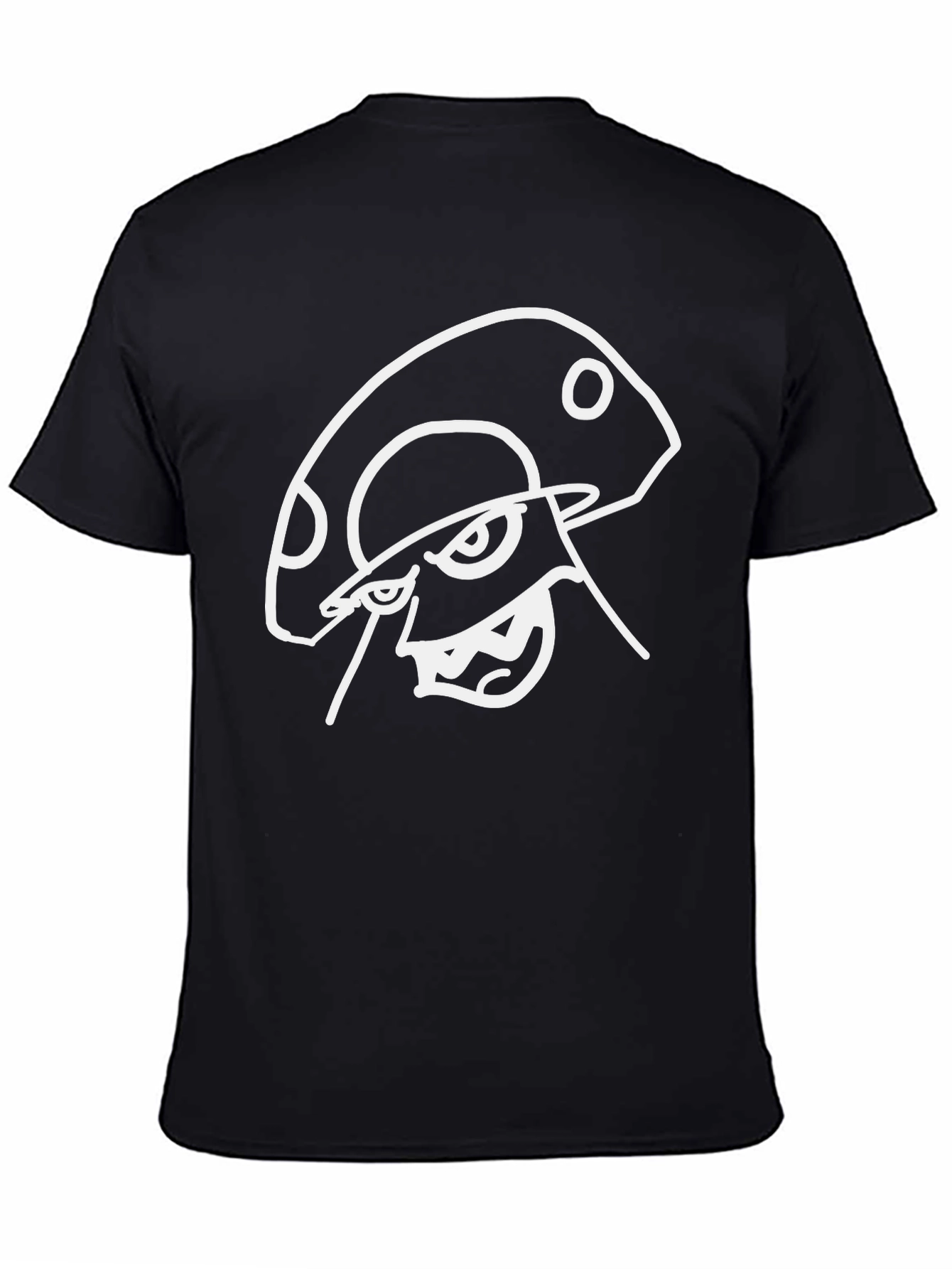 Cool Black T-Shirt with Mushroom Design