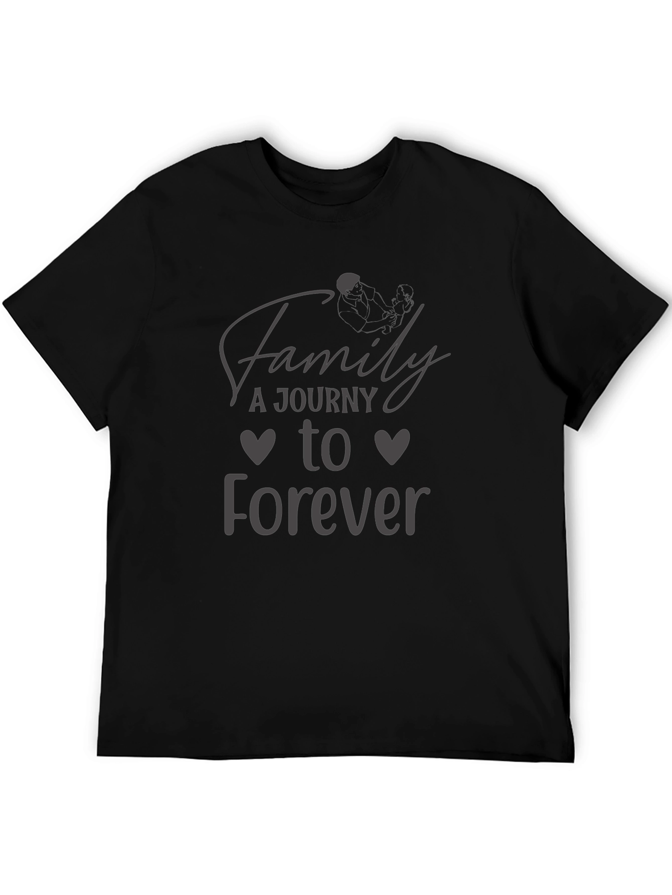 Family Journey to Forever Black Graphic Tee