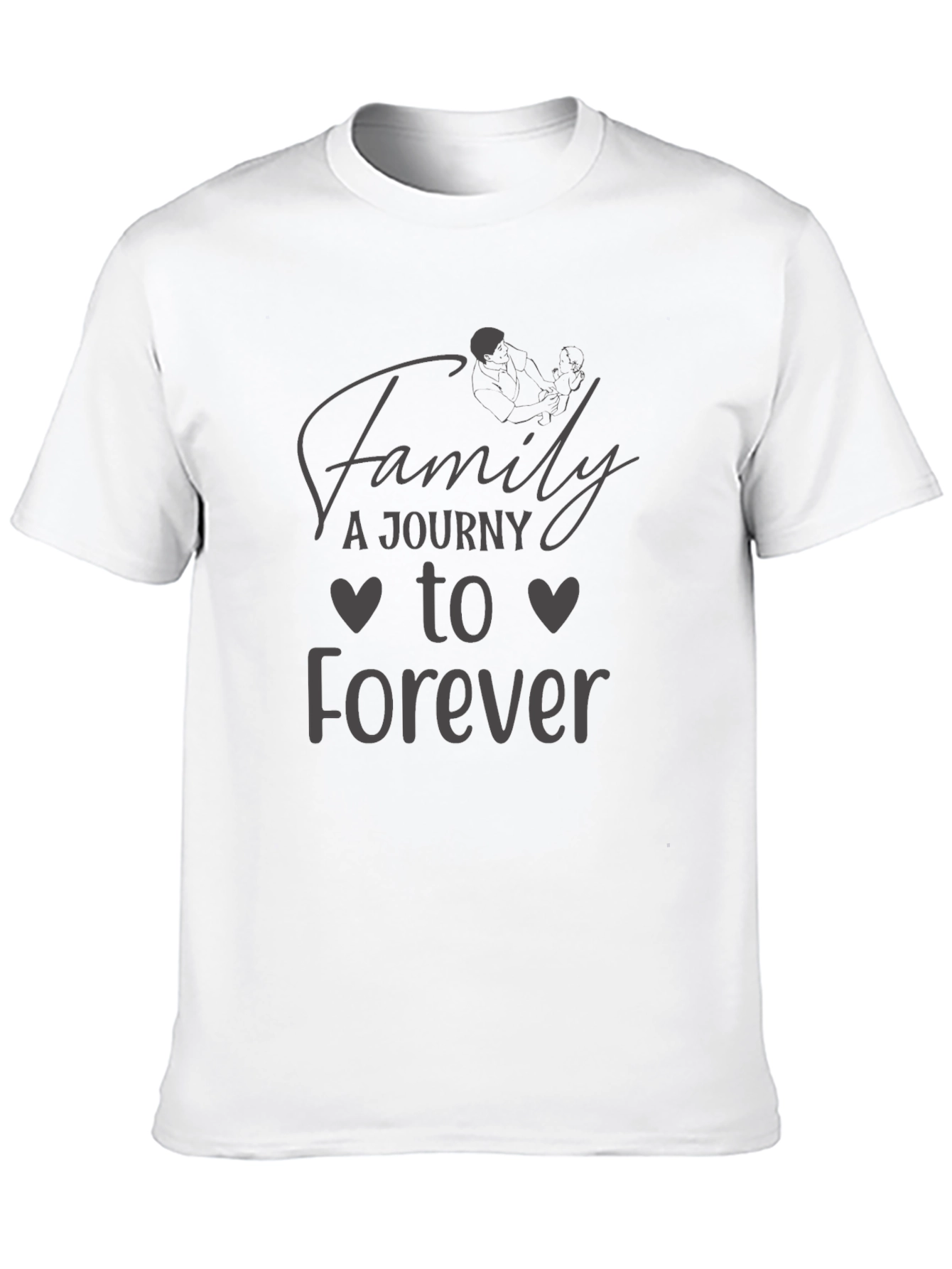 Family Journey to Forever Black Graphic Tee