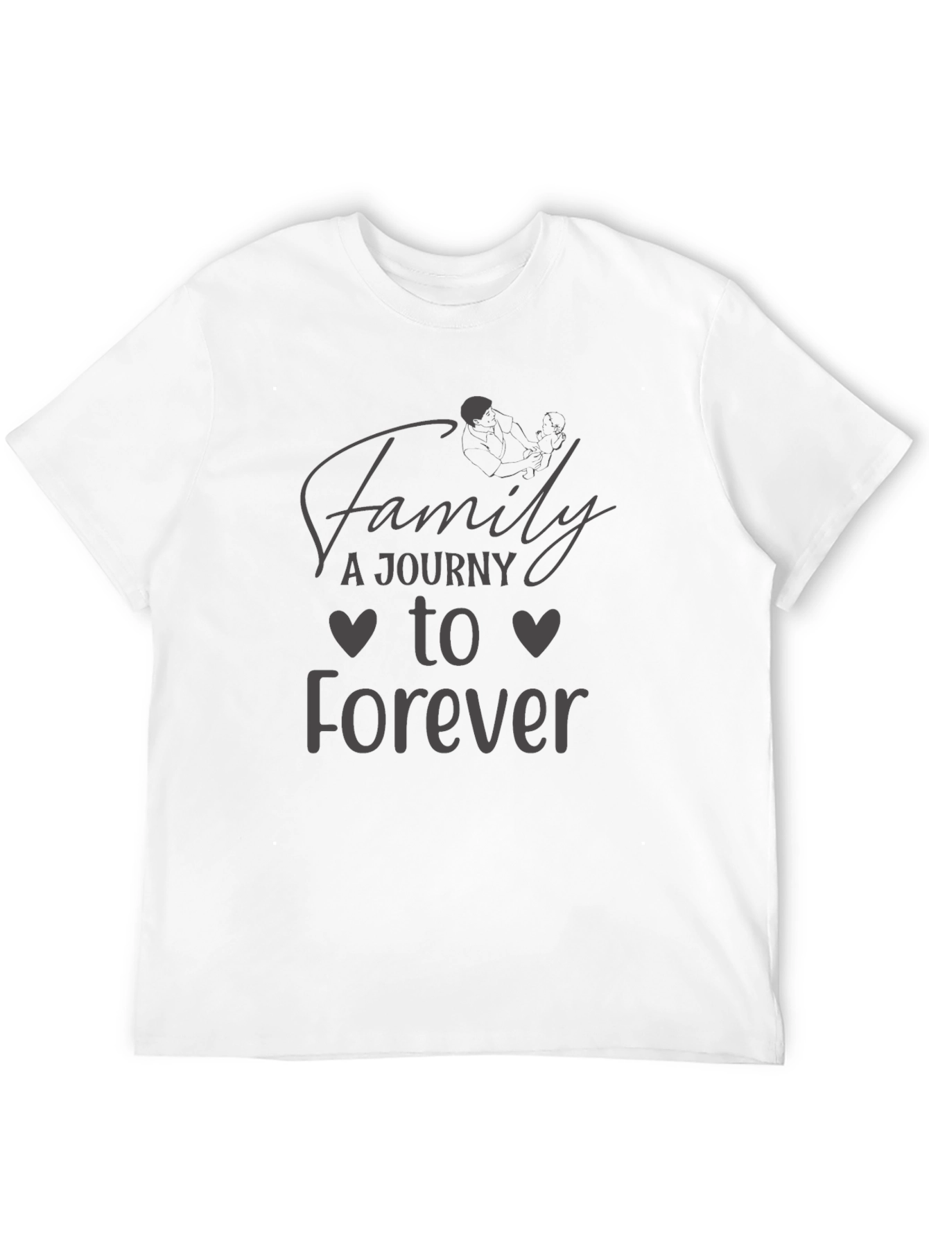 Family Journey to Forever Black Graphic Tee