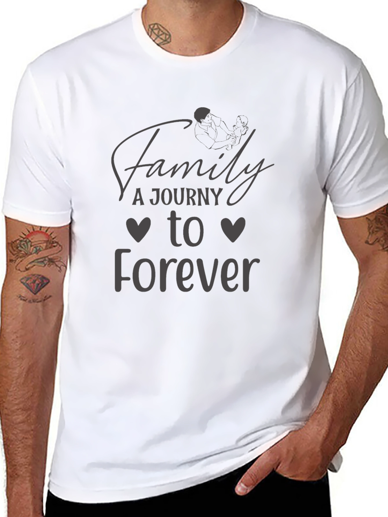 Family Journey to Forever Black Graphic Tee