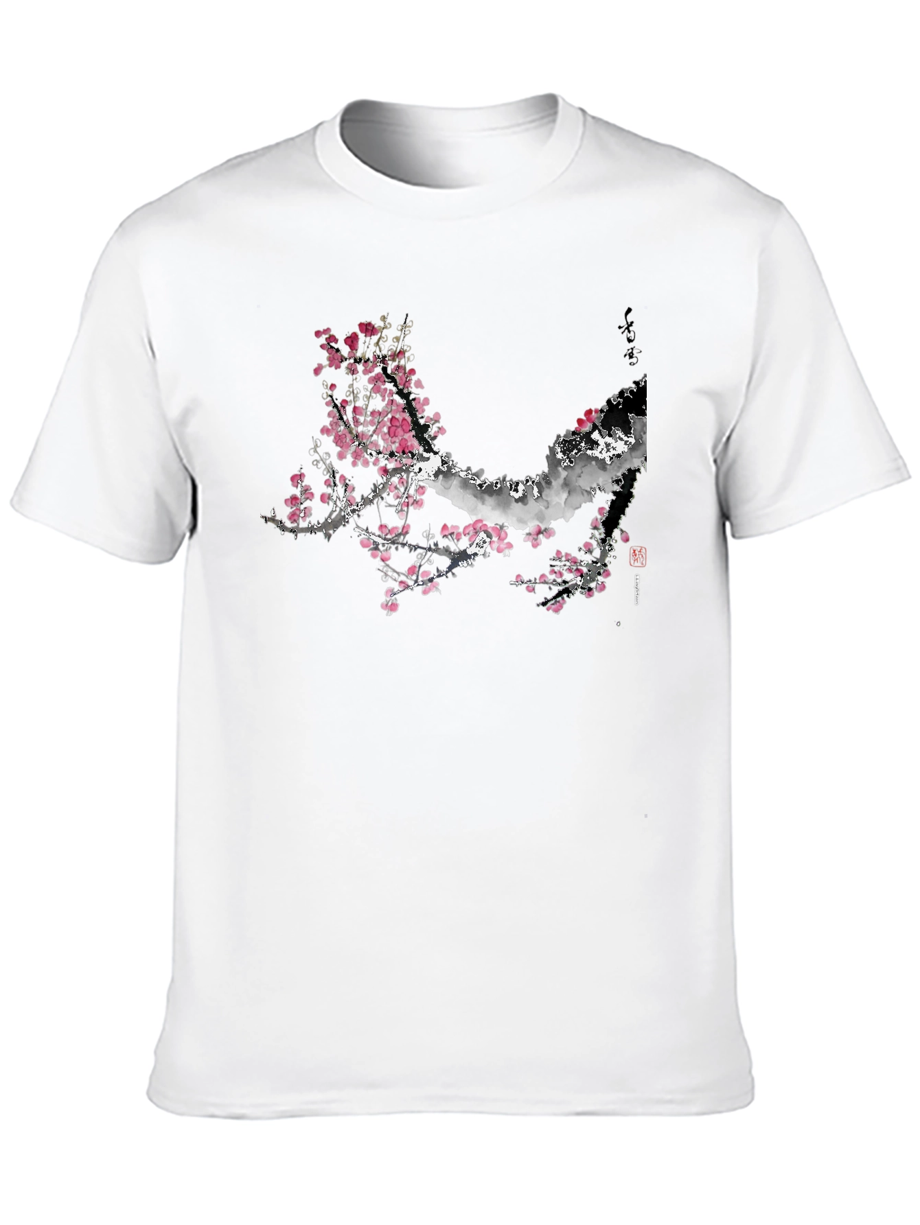 Blossom Branch Graphic Black Tee