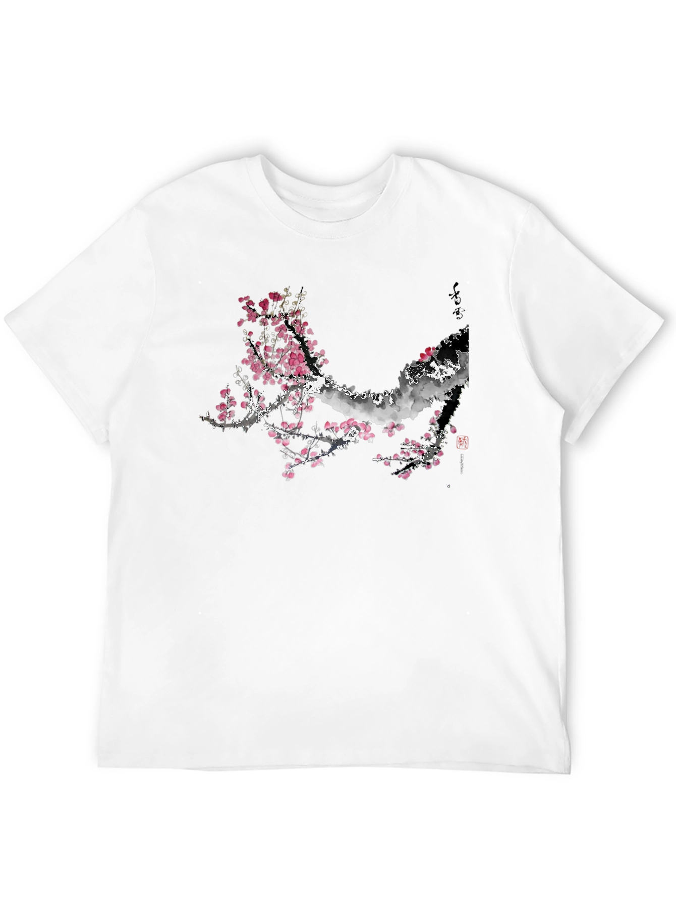 Blossom Branch Graphic Black Tee