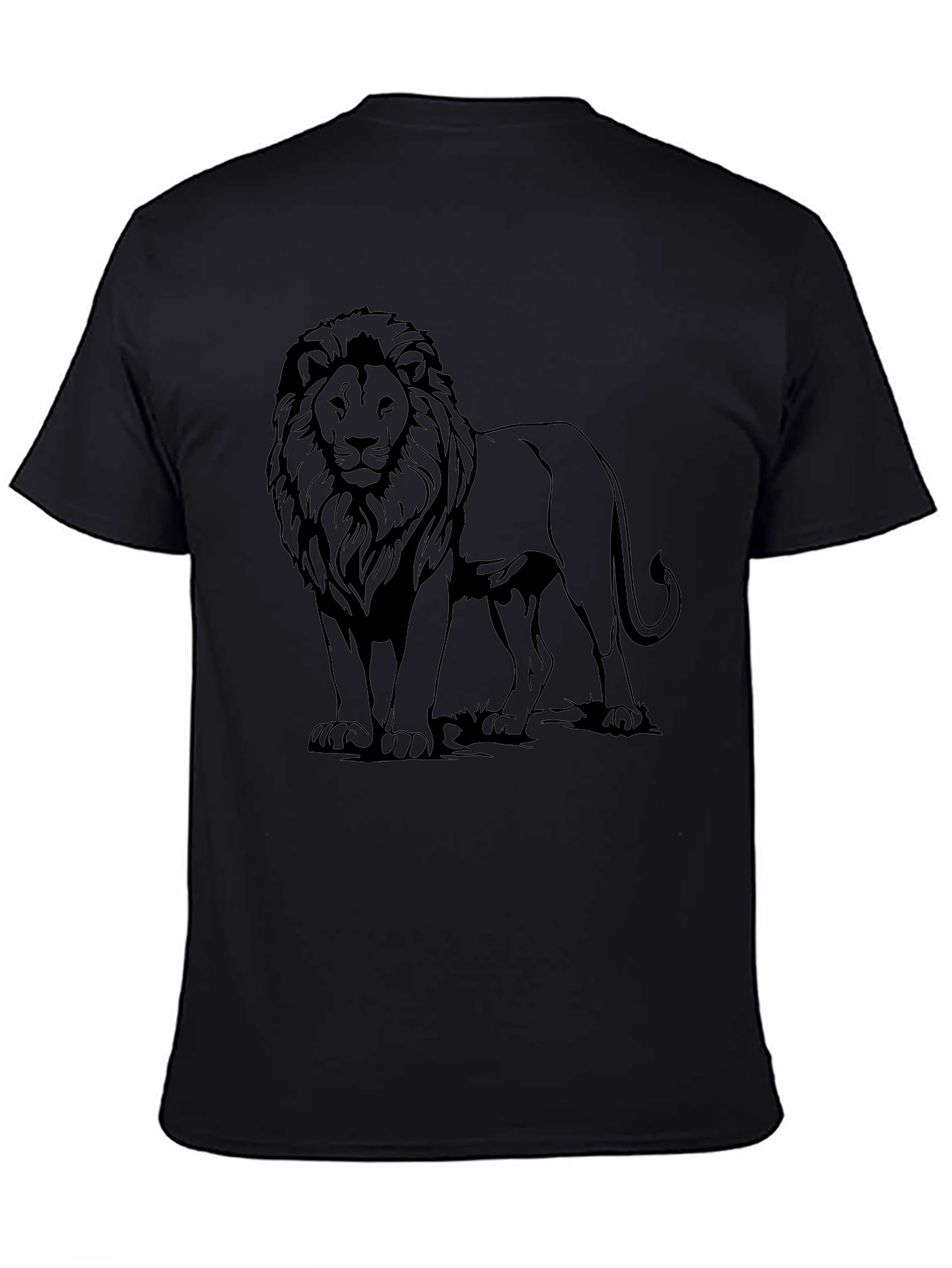Lion Graphic Tee - Mens Black T-Shirt