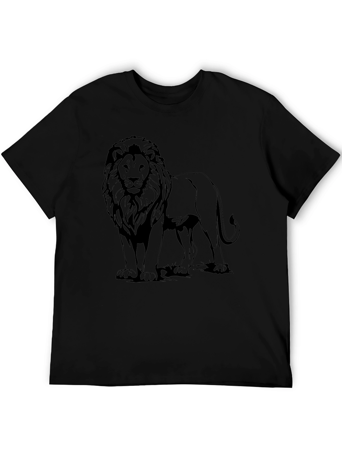 Lion Graphic Tee - Mens Black T-Shirt