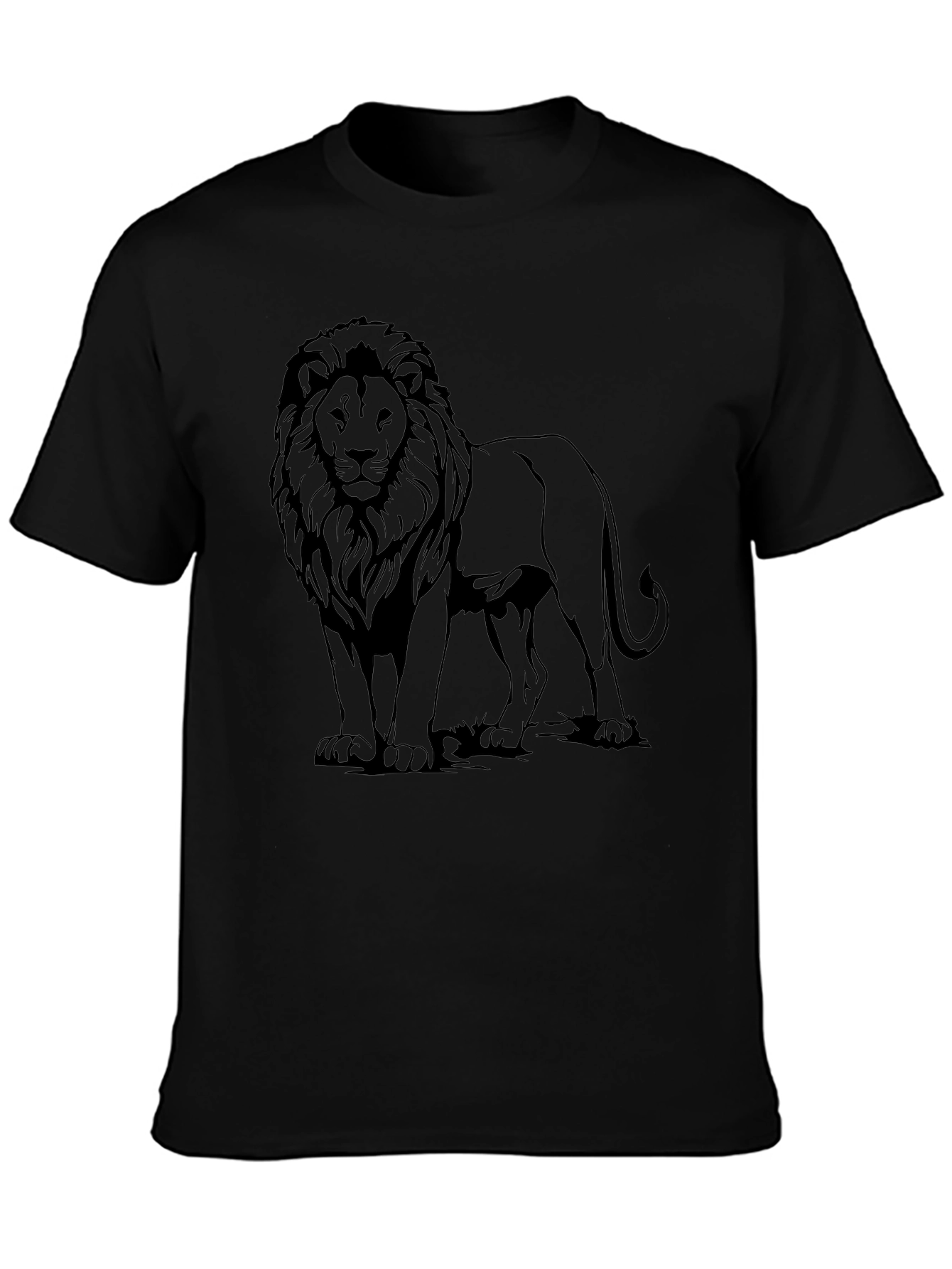 Lion Graphic Tee - Mens Black T-Shirt