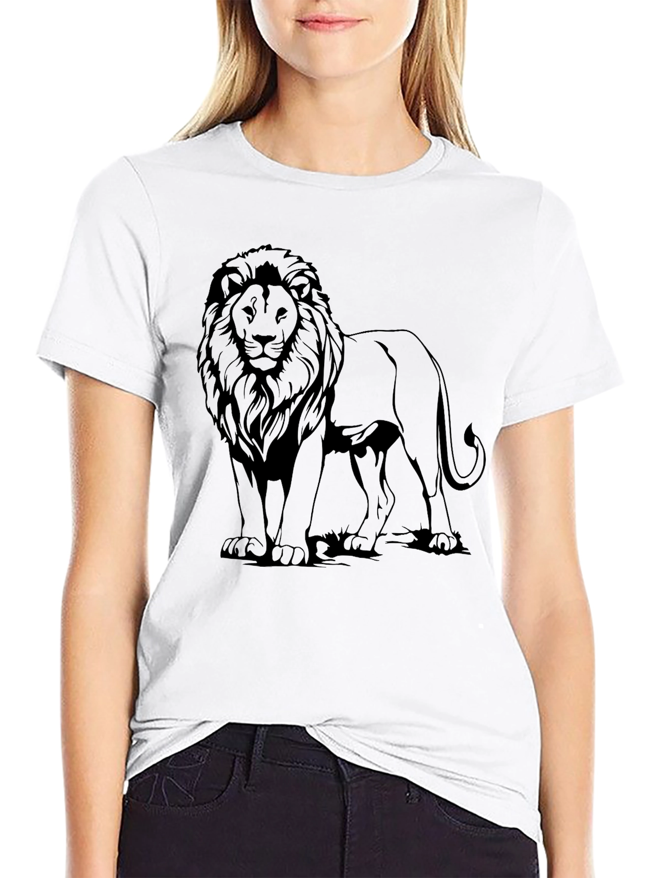 Lion Graphic Tee - Mens Black T-Shirt