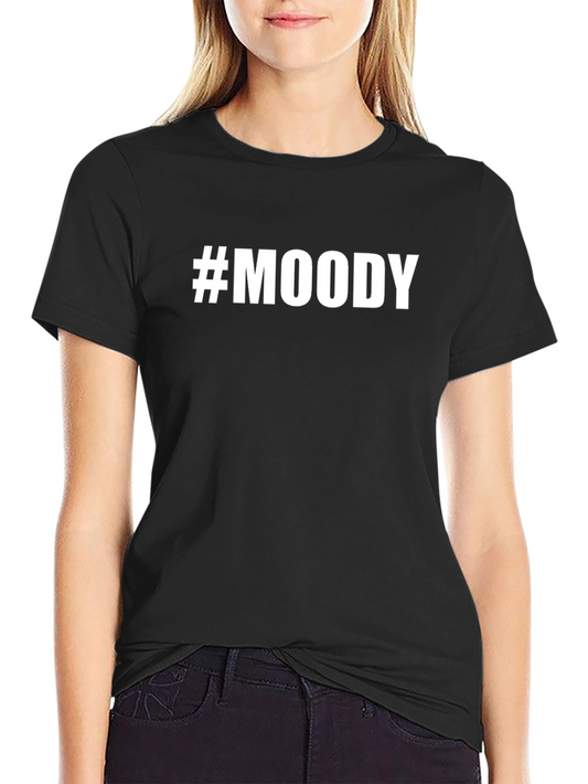 #Moody Graphic Print Mens Black T-Shirt