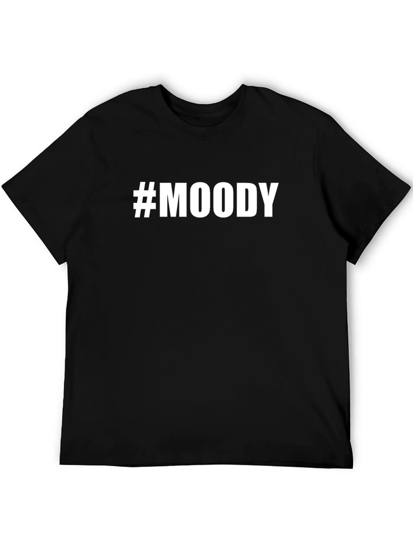 #Moody Graphic Print Mens Black T-Shirt