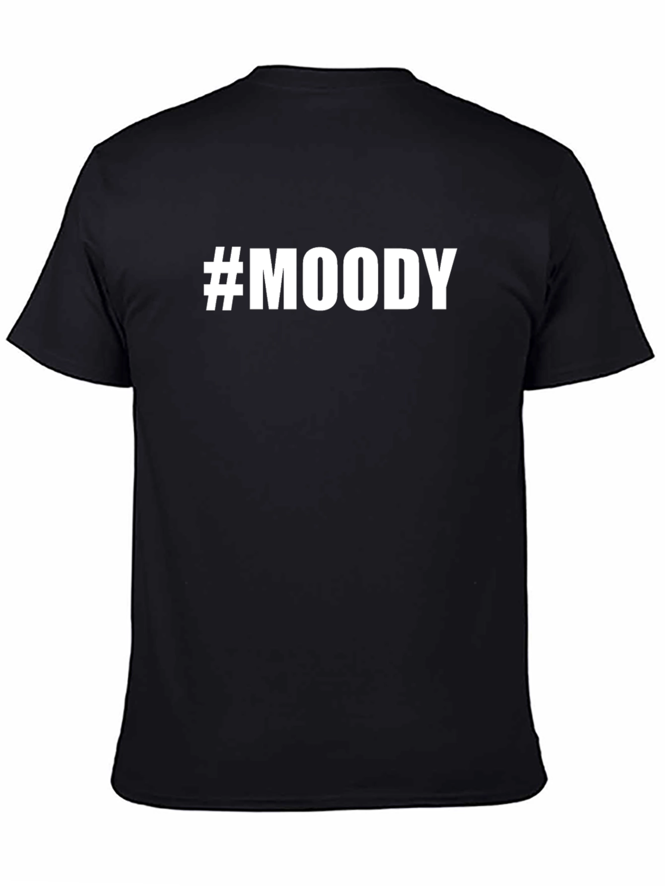 #Moody Graphic Print Mens Black T-Shirt