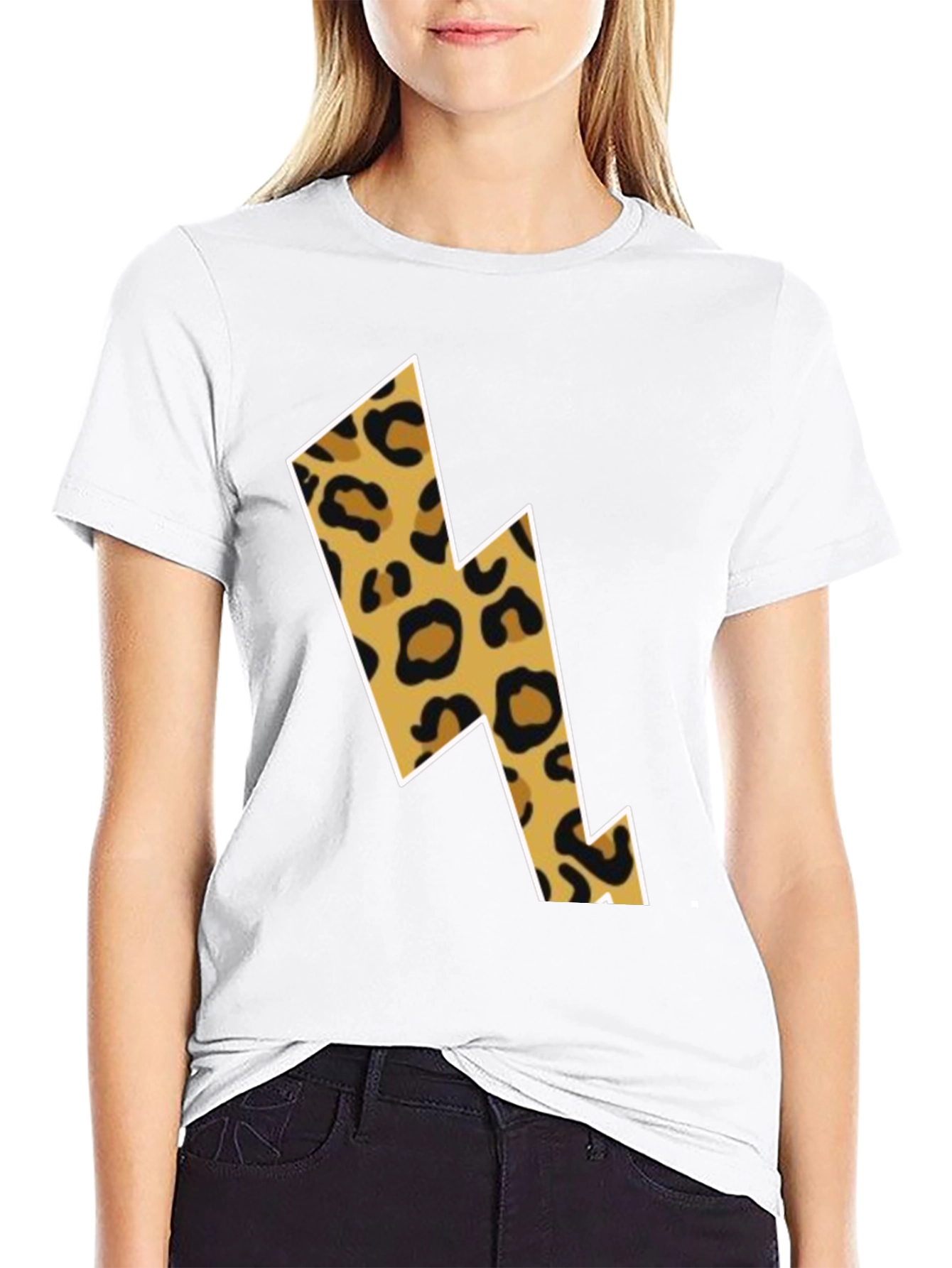Leopard Lightning Bolt Graphic Tee