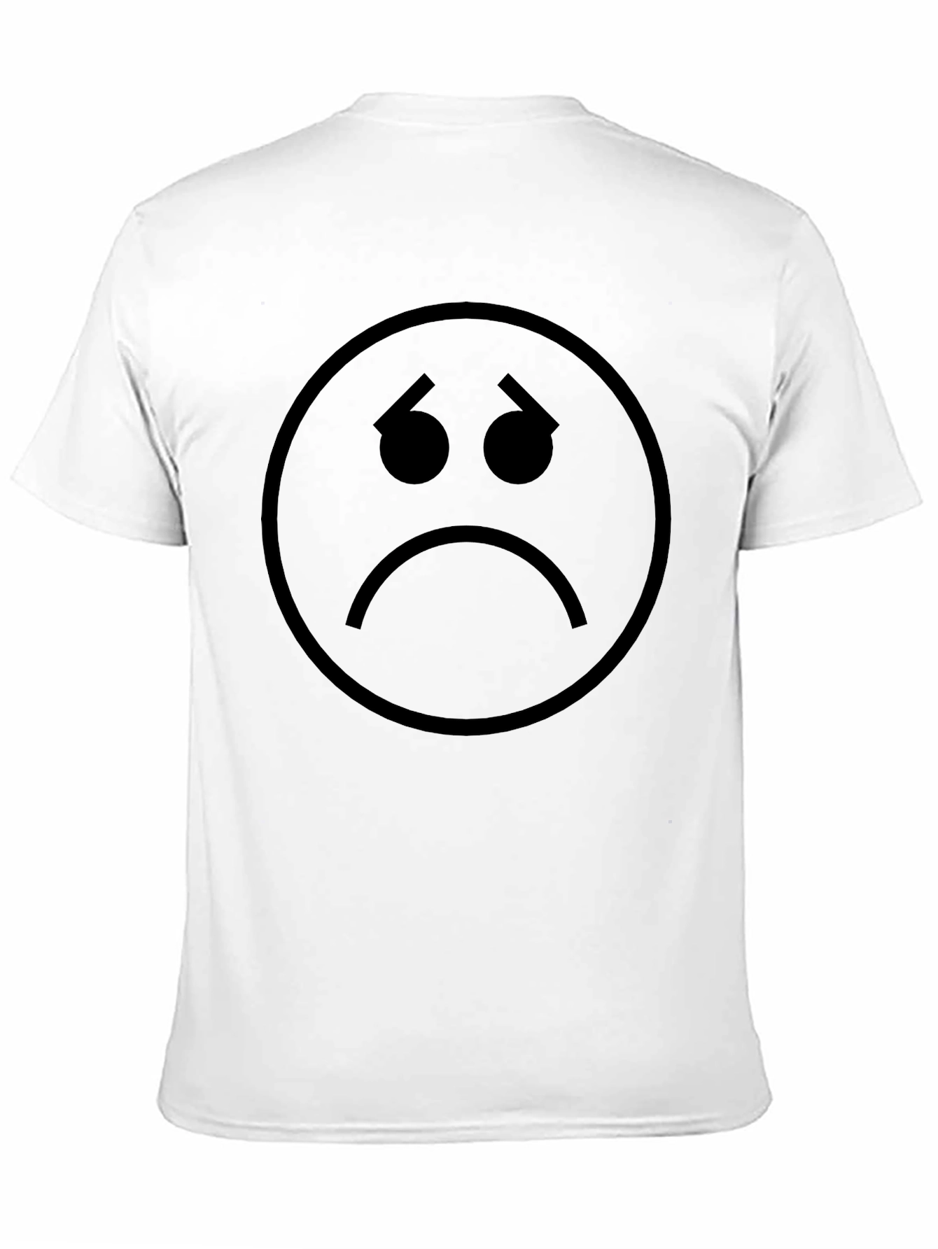 Sad Face Graphic Black T-Shirt