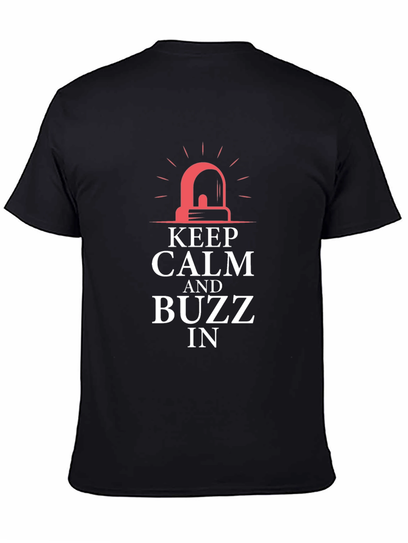 Keep Calm and Buzz In Black T-Shirt