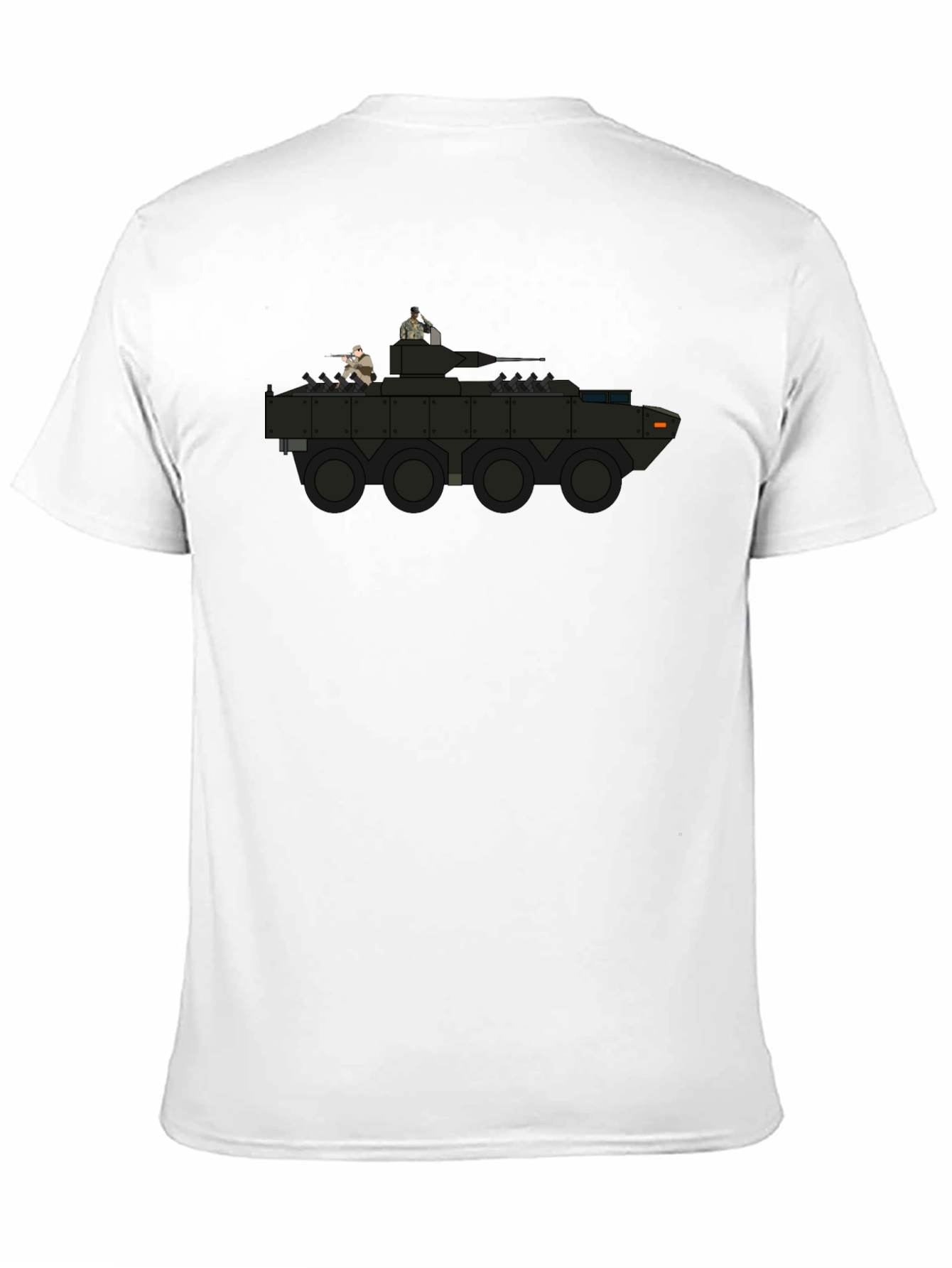 Military Vehicle Graphic Tee - Black Cotton Comfort