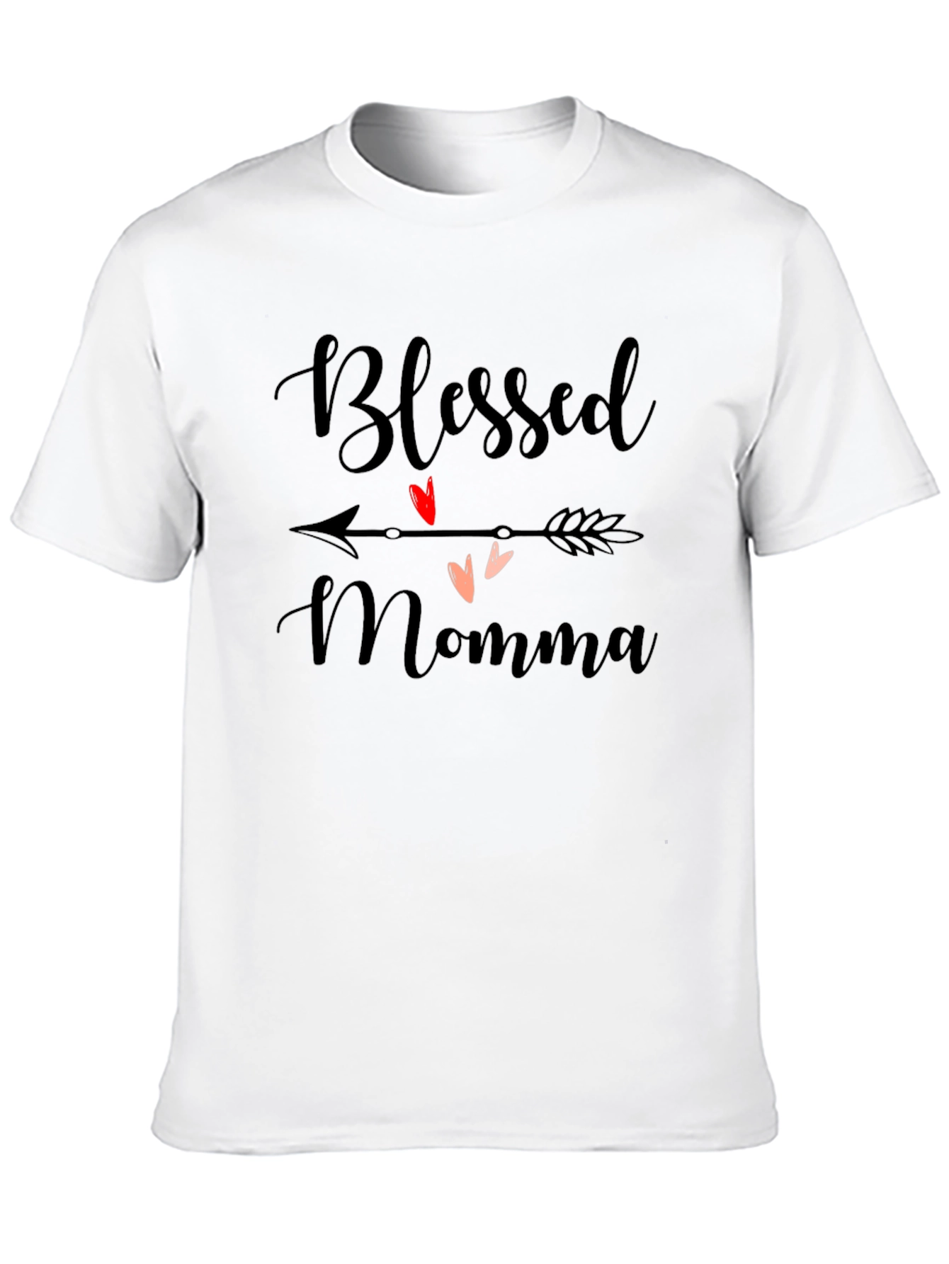 Blessed Momma Graphic Tee - Casual Black T-Shirt