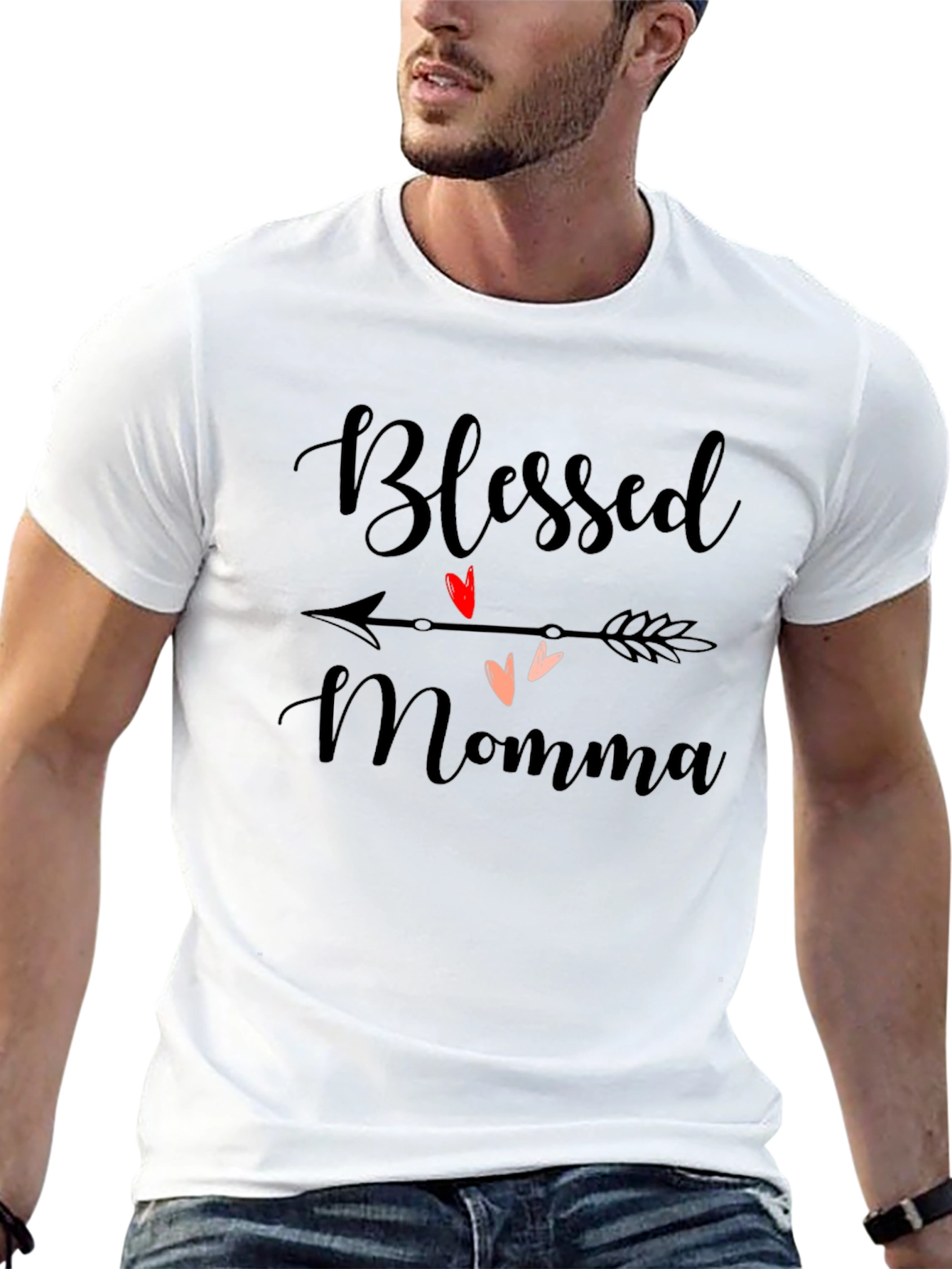 Blessed Momma Graphic Tee - Casual Black T-Shirt