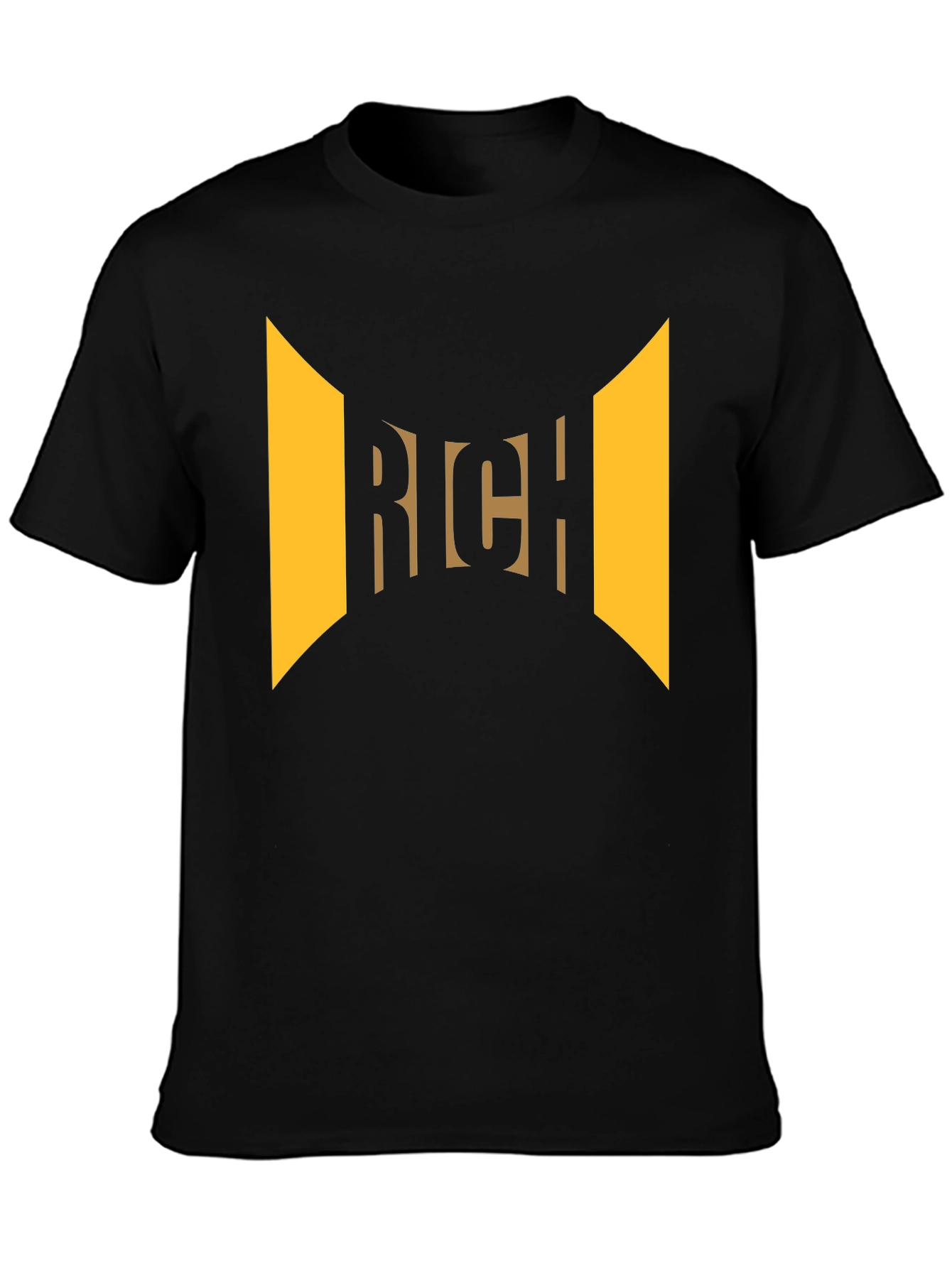 Rich Graphic Print Black T-Shirt