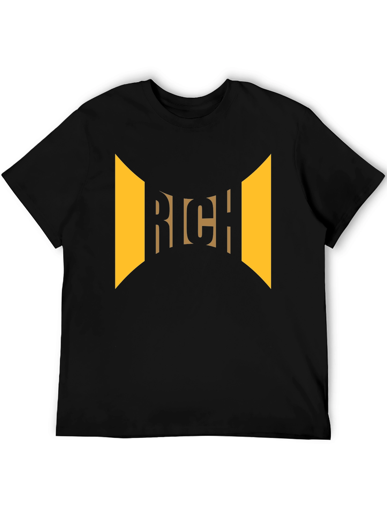 Rich Graphic Print Black T-Shirt