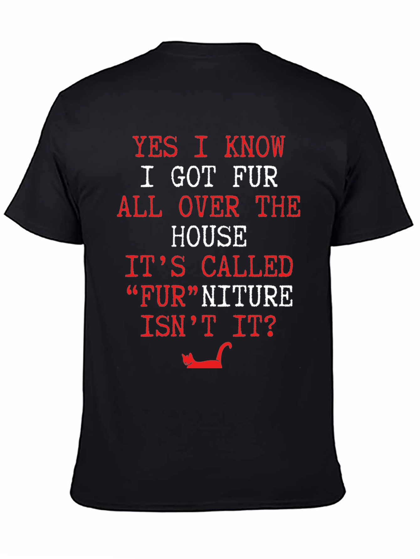 Funny Cat Fur-niture Graphic T-Shirt
