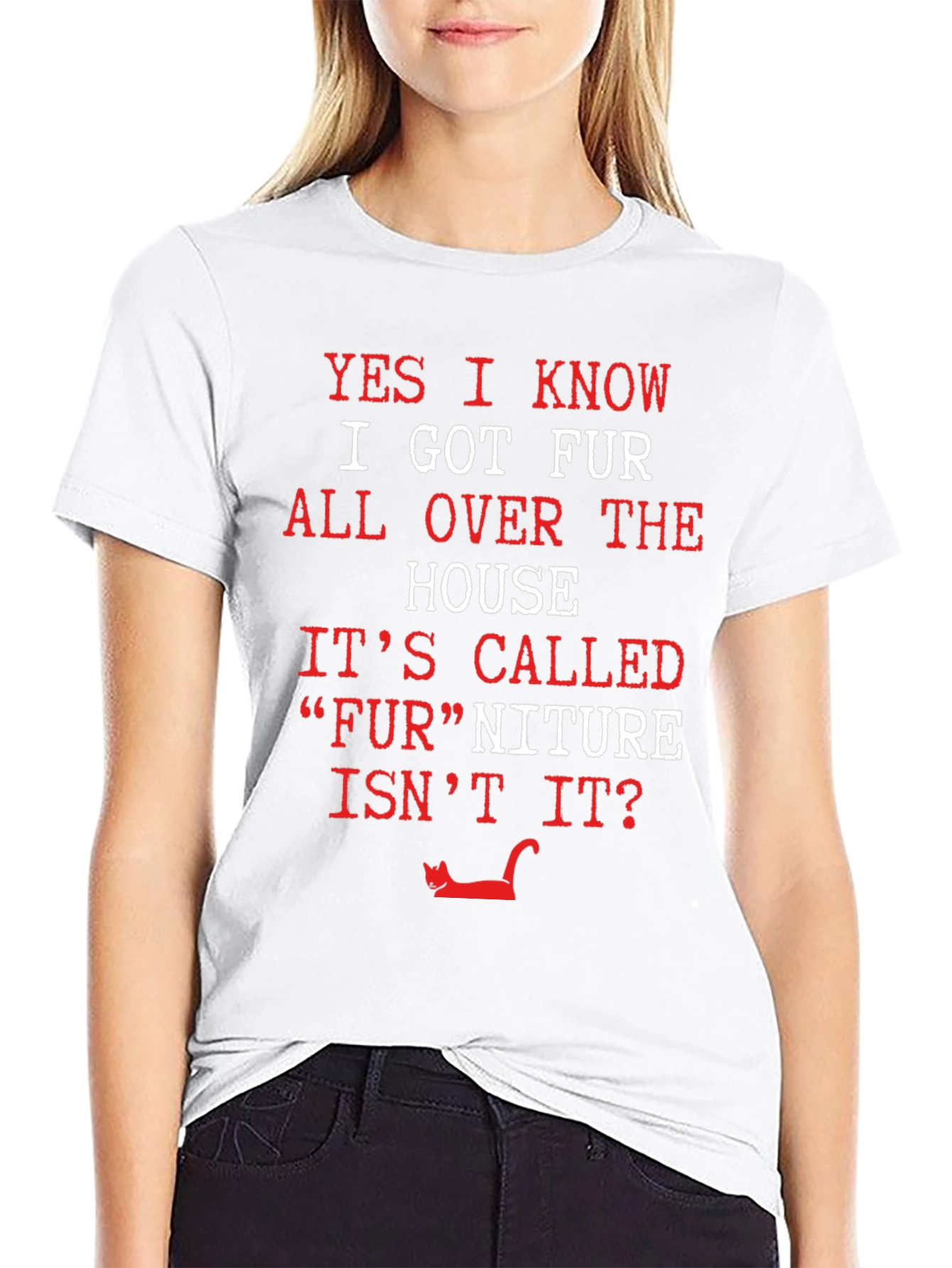 Funny Cat Fur-niture Graphic T-Shirt
