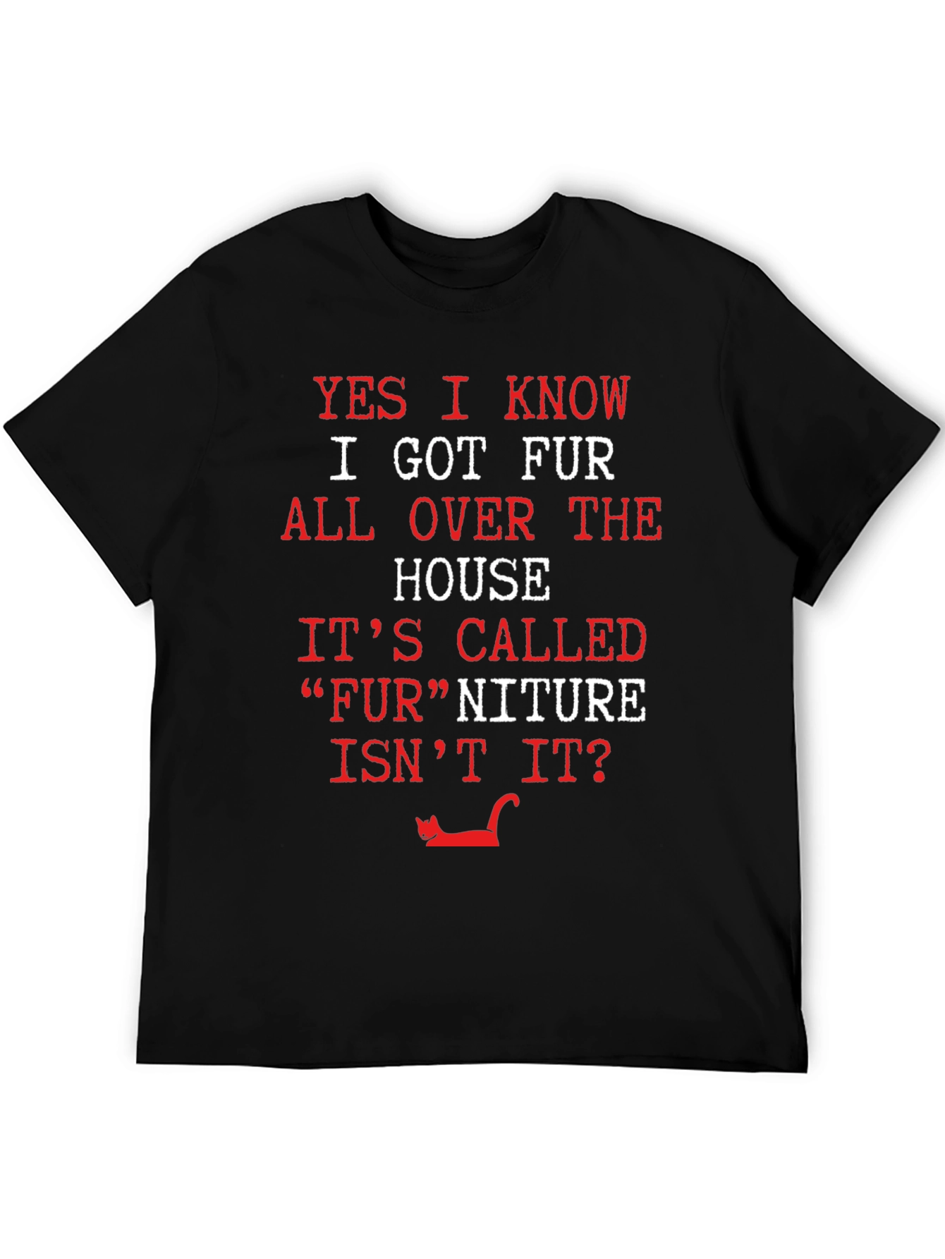 Funny Cat Fur-niture Graphic T-Shirt